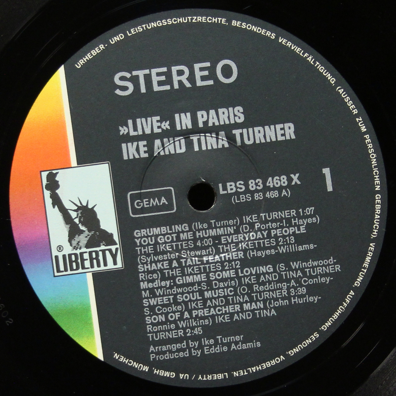 LP Ike & Tina Turner — Live In Paris - Olympia 1971 (2LP) фото 3