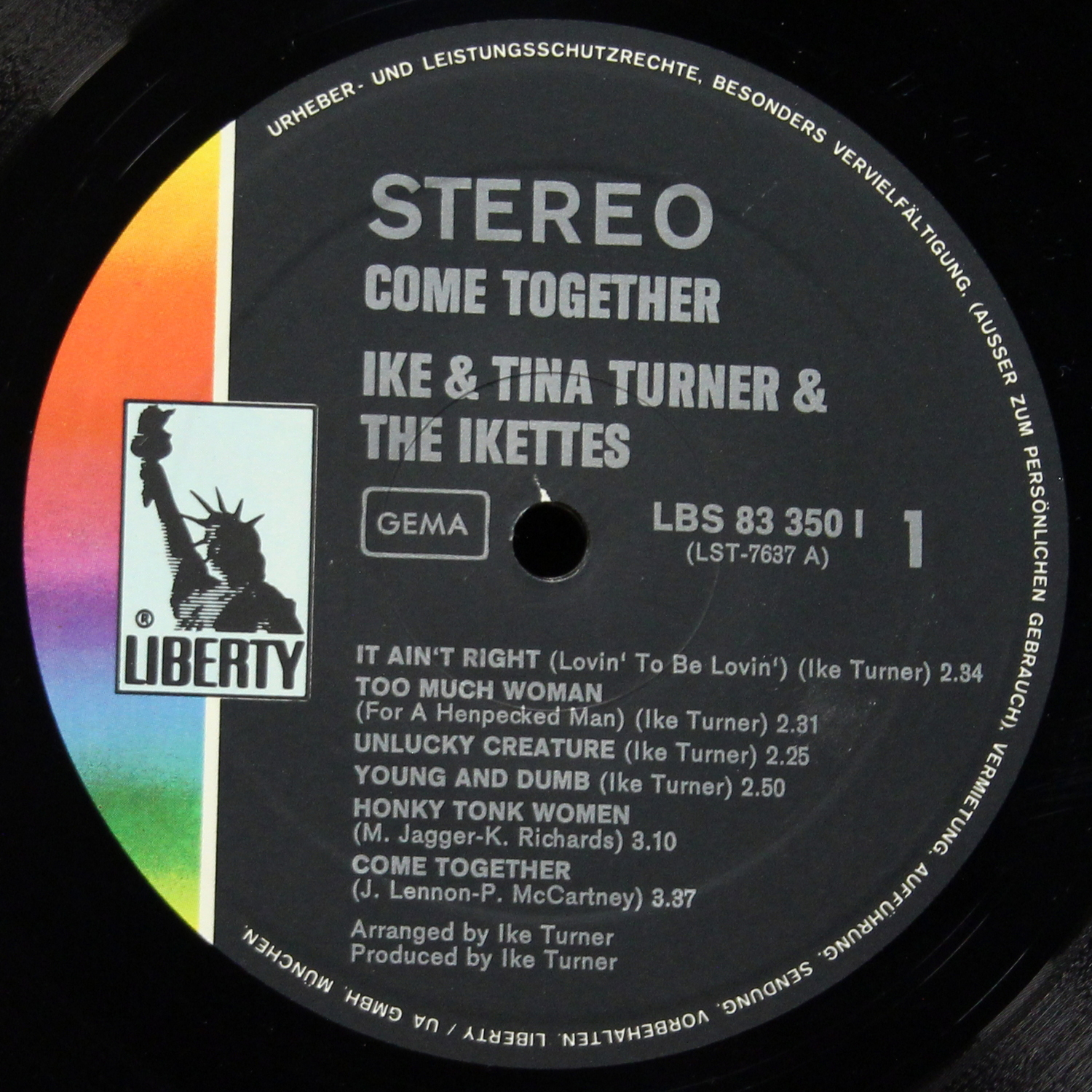 LP Ike & Tina Turner — Come Together фото 2