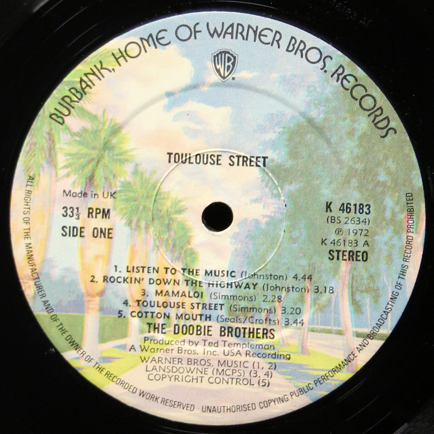 LP Doobie Brothers — Toulouse Street фото 3