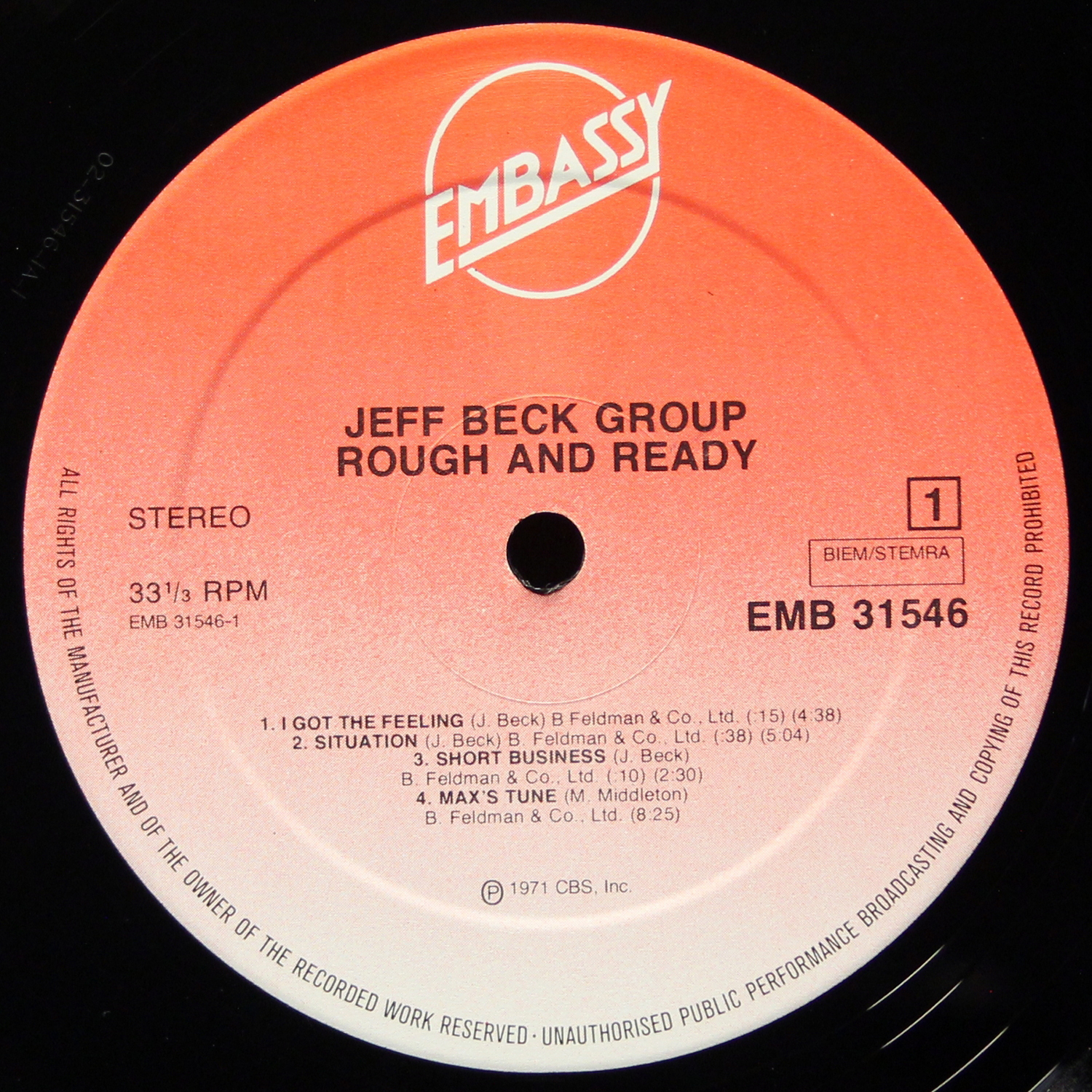 LP Jeff Beck Group — Rough And Ready фото 3