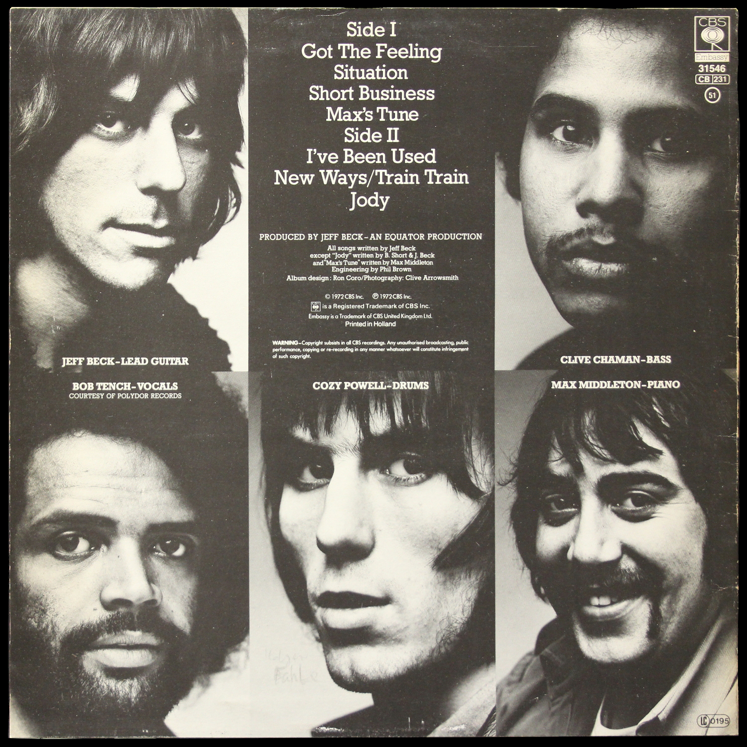 LP Jeff Beck Group — Rough And Ready фото 2