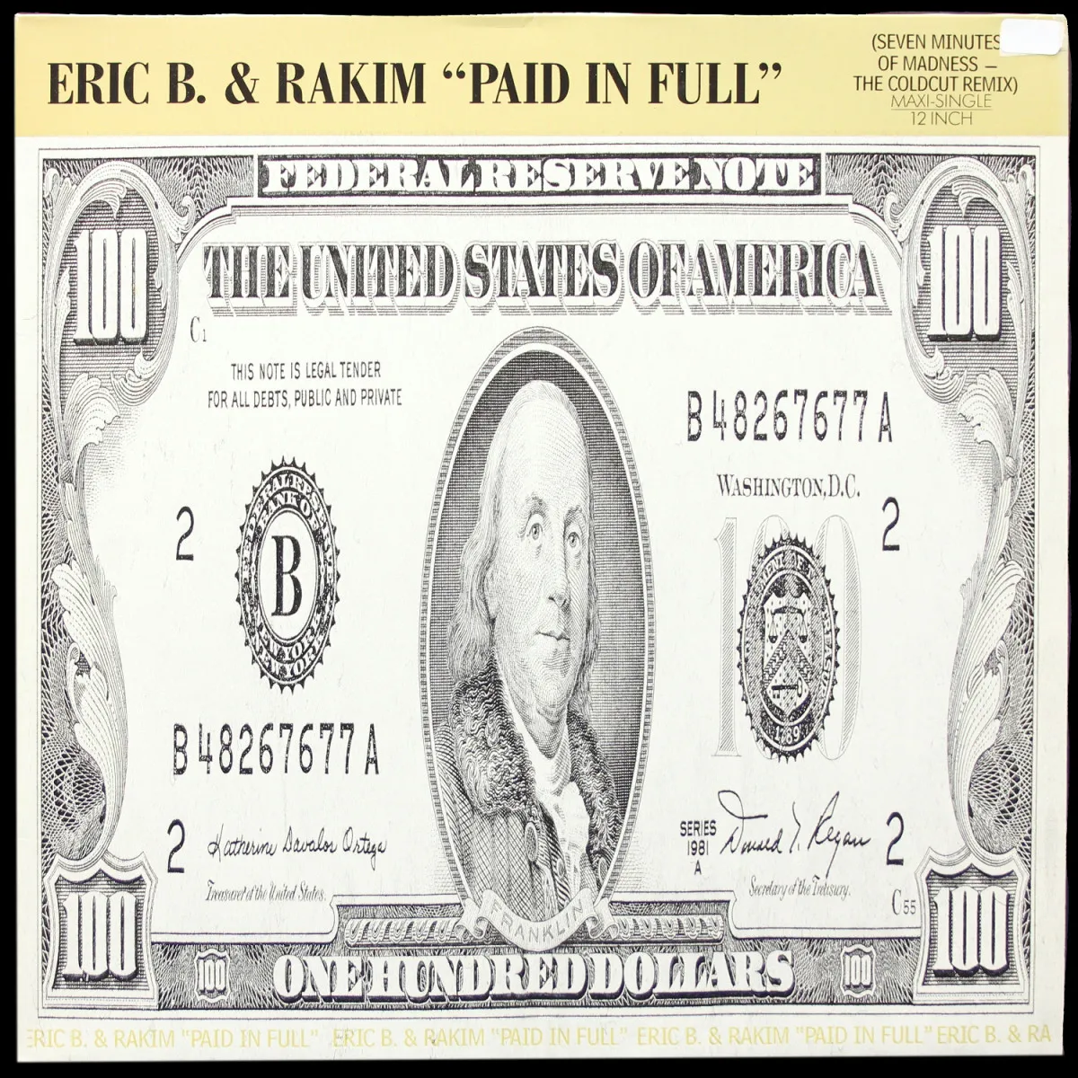 LP Eric B. & Rakim — Paid In Full (Seven Minutes Of Madness - The Coldcut Remix) (макси сингл) фото