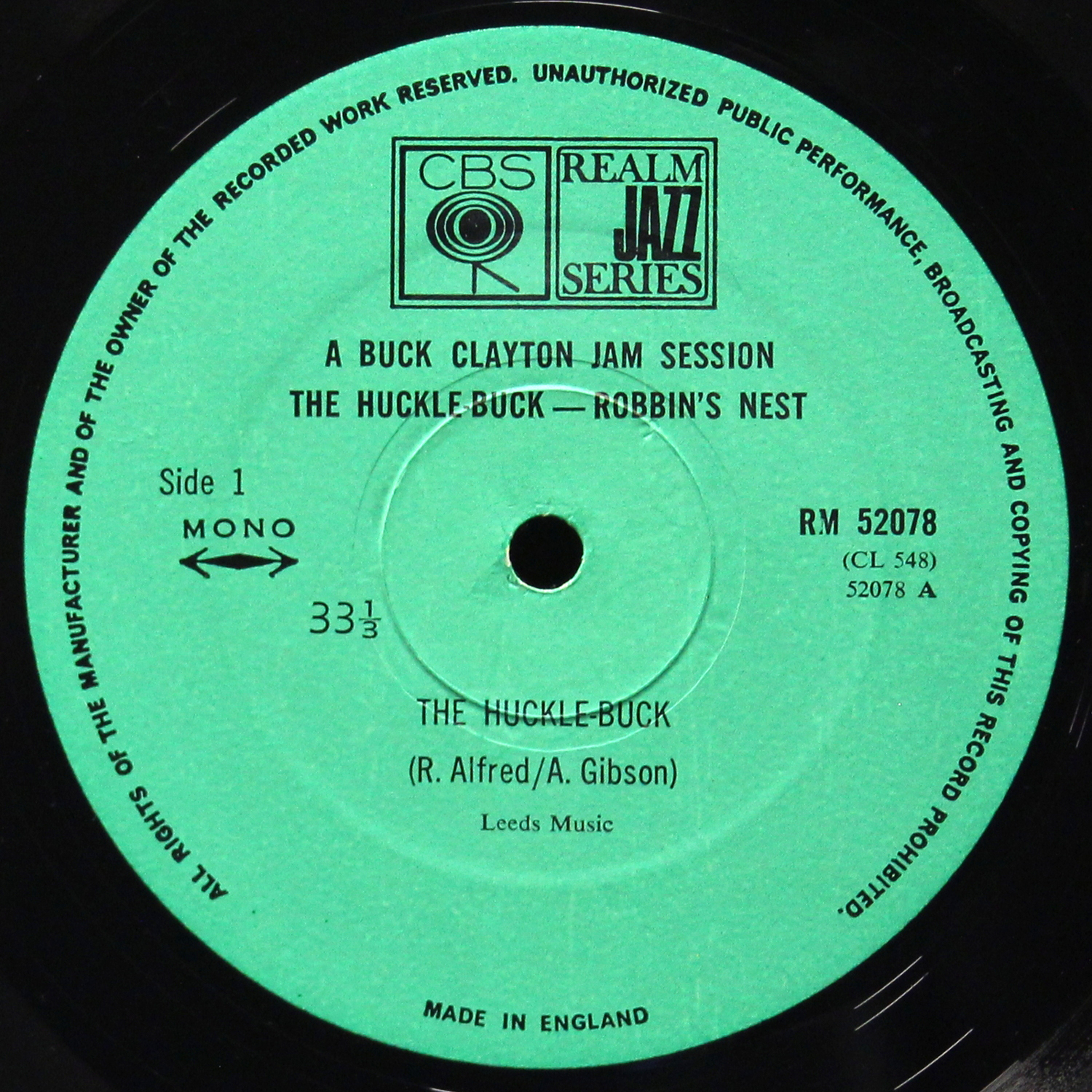 LP Buck Clayton — Robbin's Nest / The Huckle-Buck (моно) фото 2