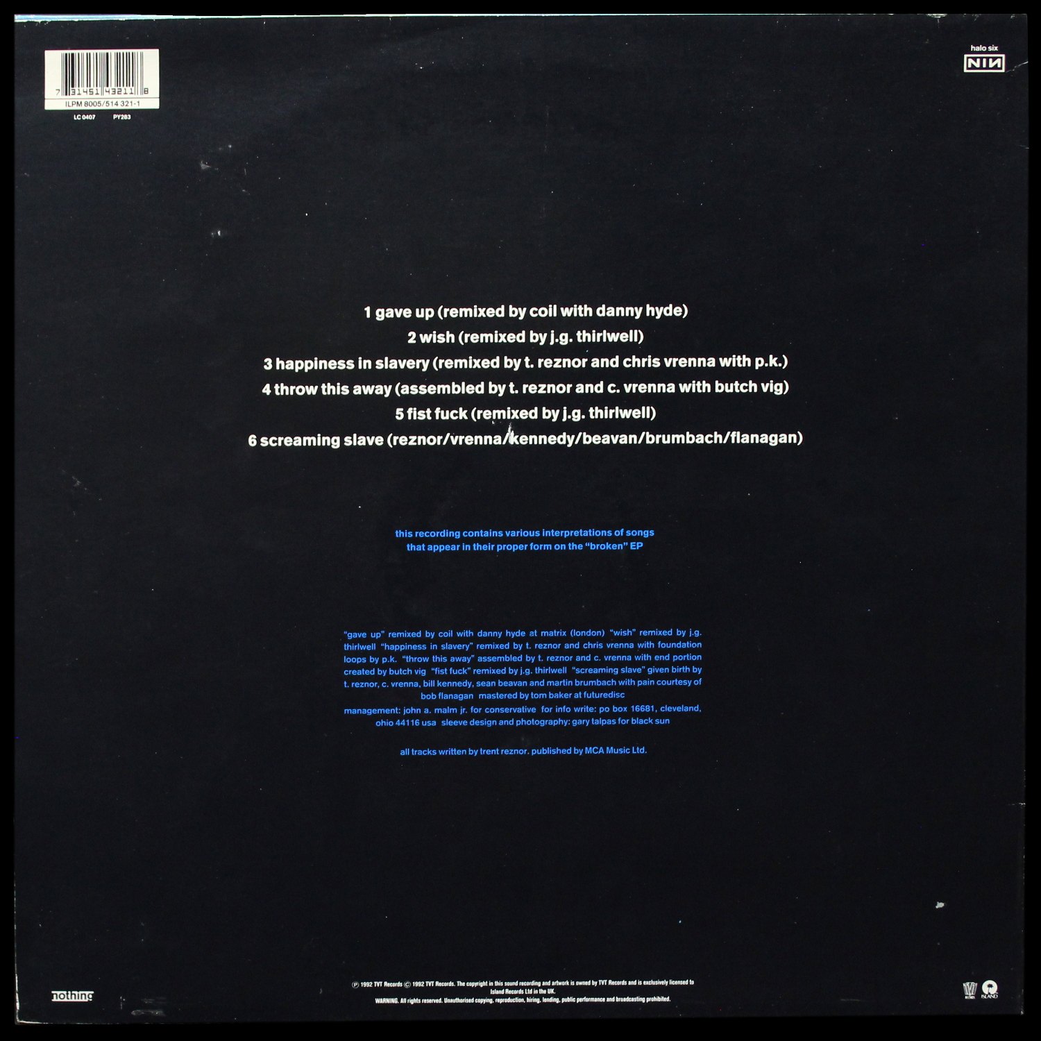 LP Nine Inch Nails — Fixed фото 2