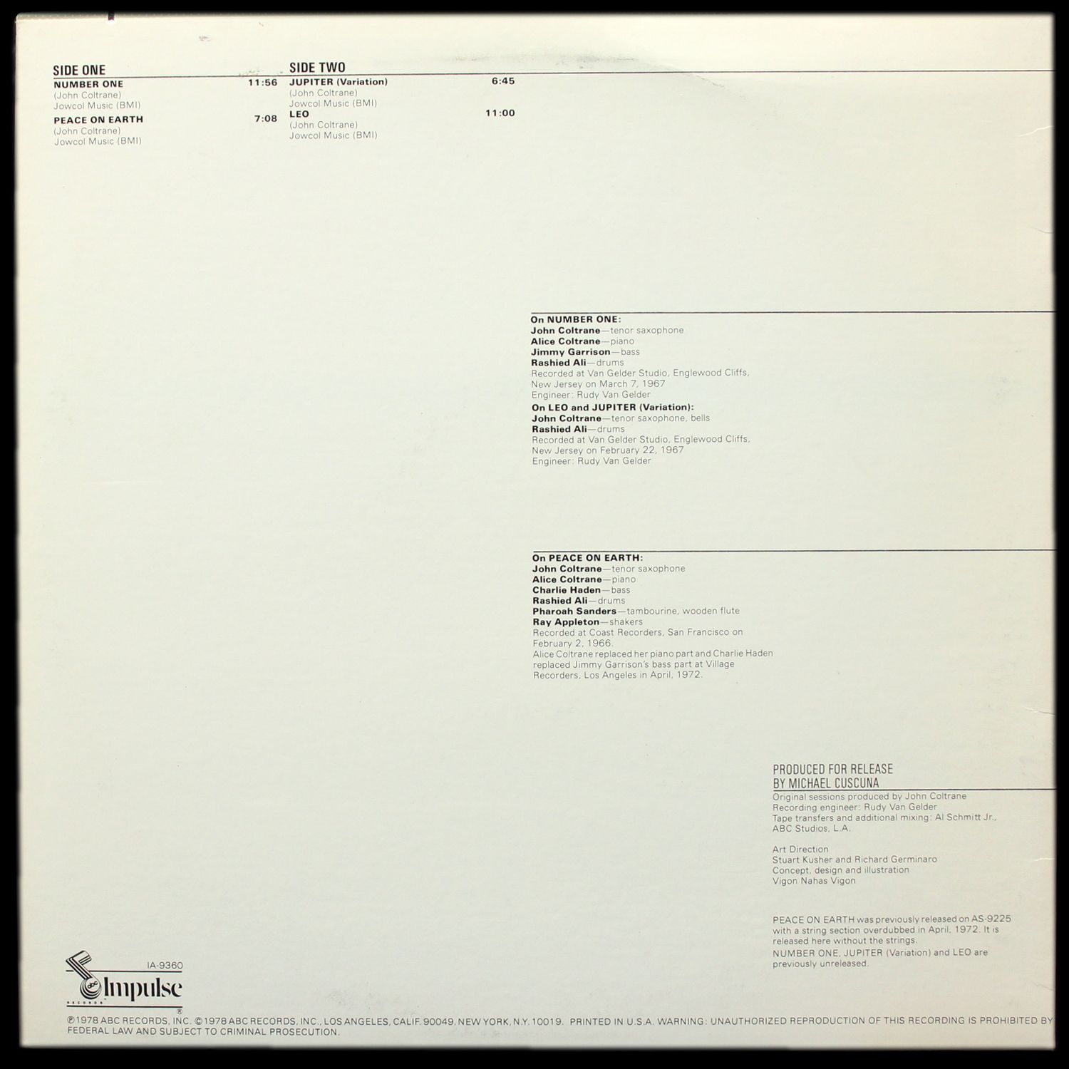 LP John Coltrane — Mastery Of John Coltrane / Vol. III 'Jupiter Variation' фото 2