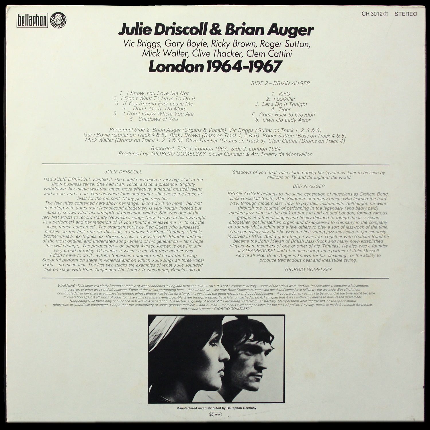 LP Julie Driscoll — Julie Driscoll & Brian Auger фото 2