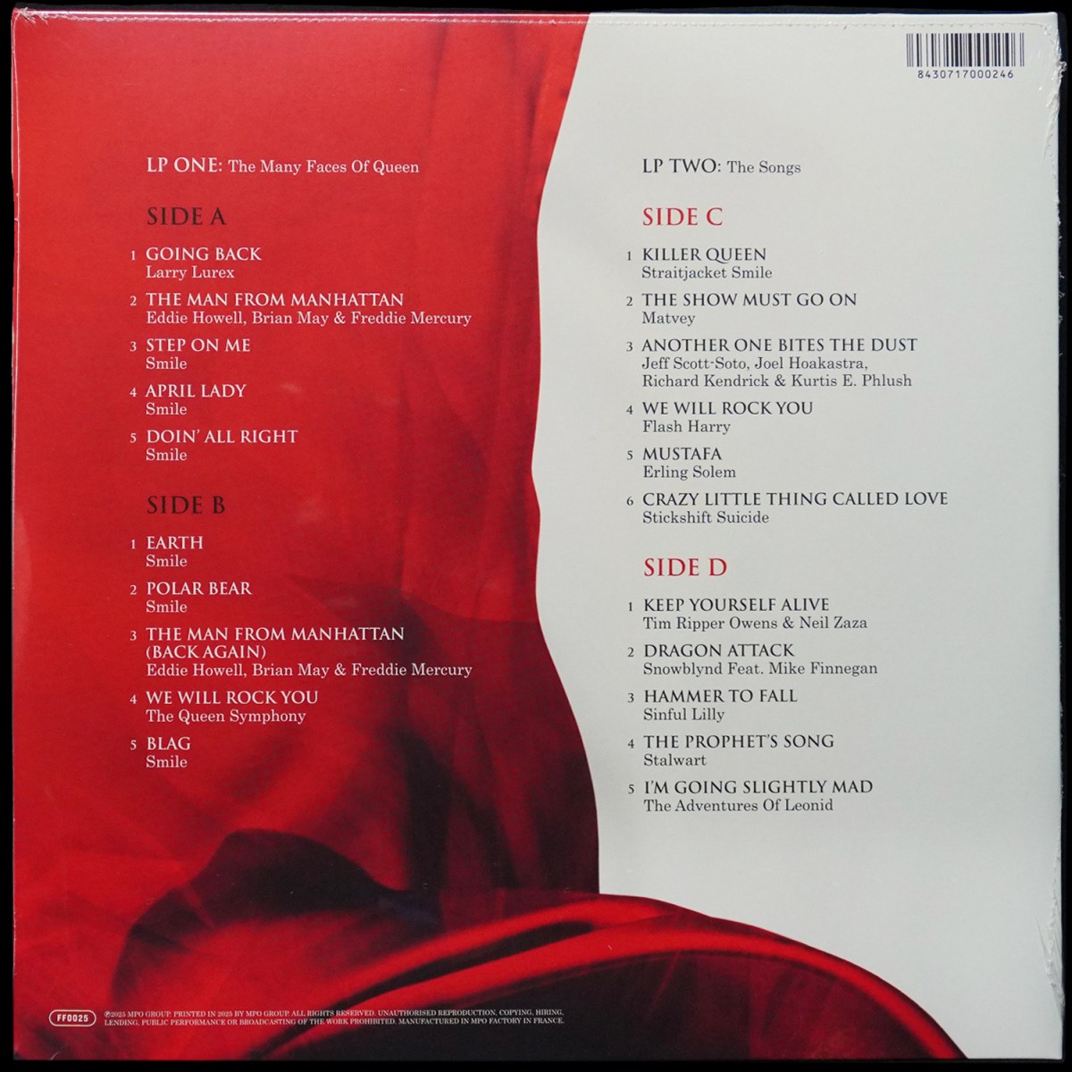 LP V/A — Many Faces Of Queen (2LP,  цветной винил) фото 2