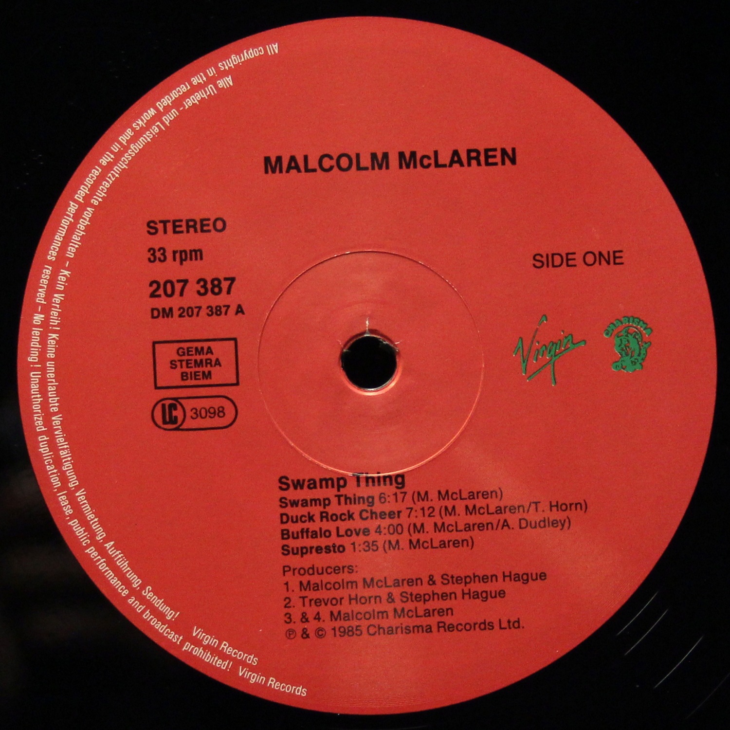 LP Malcolm McLaren — Swamp Thing фото 3