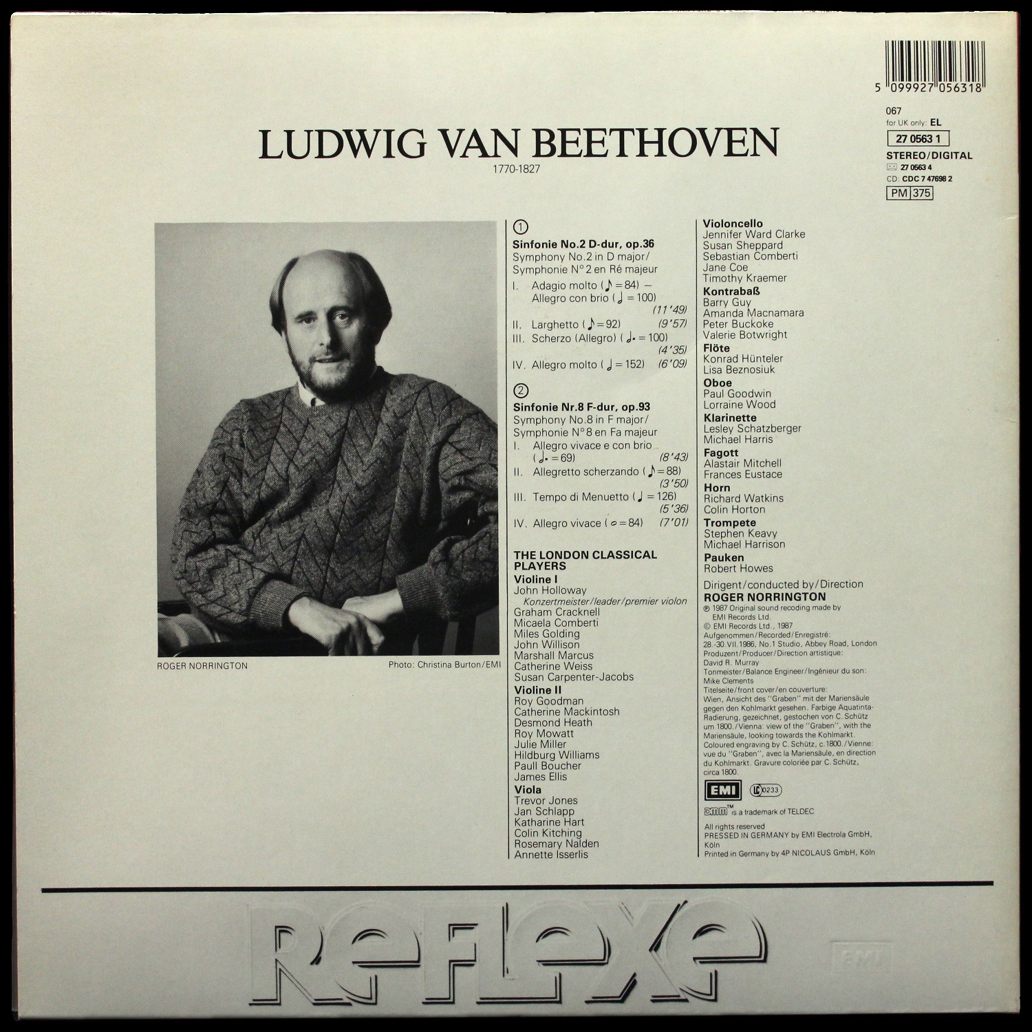 LP Roger Norrington — Beethoven: Symphonies 2 & 8 фото 2