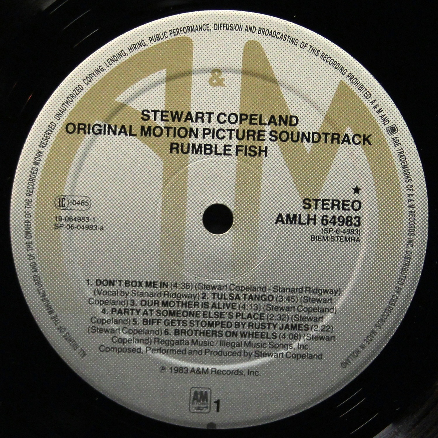 LP Stewart Copeland — Rumble Fish фото 3