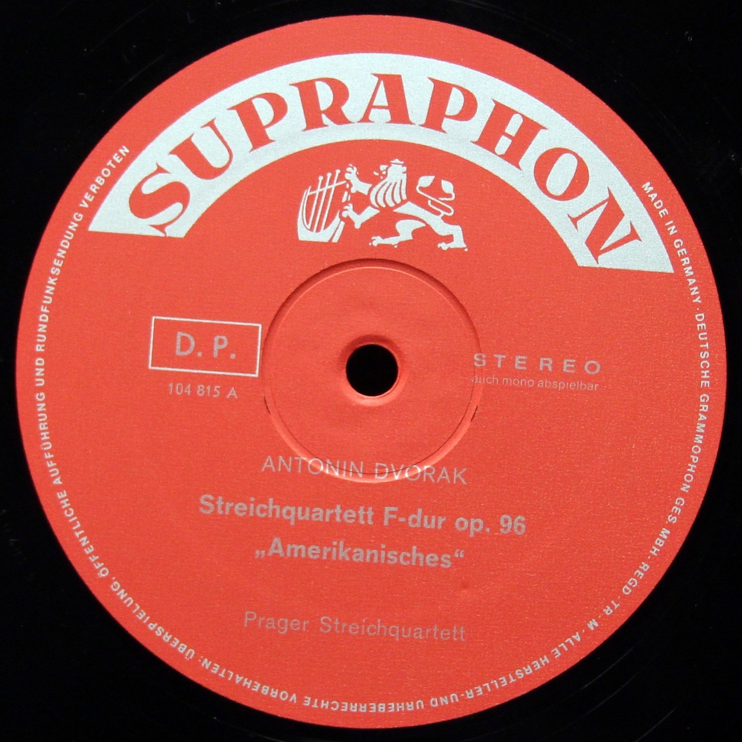 LP Prager Streichquartett — Dvorak: Romantische Kammermusik фото 3