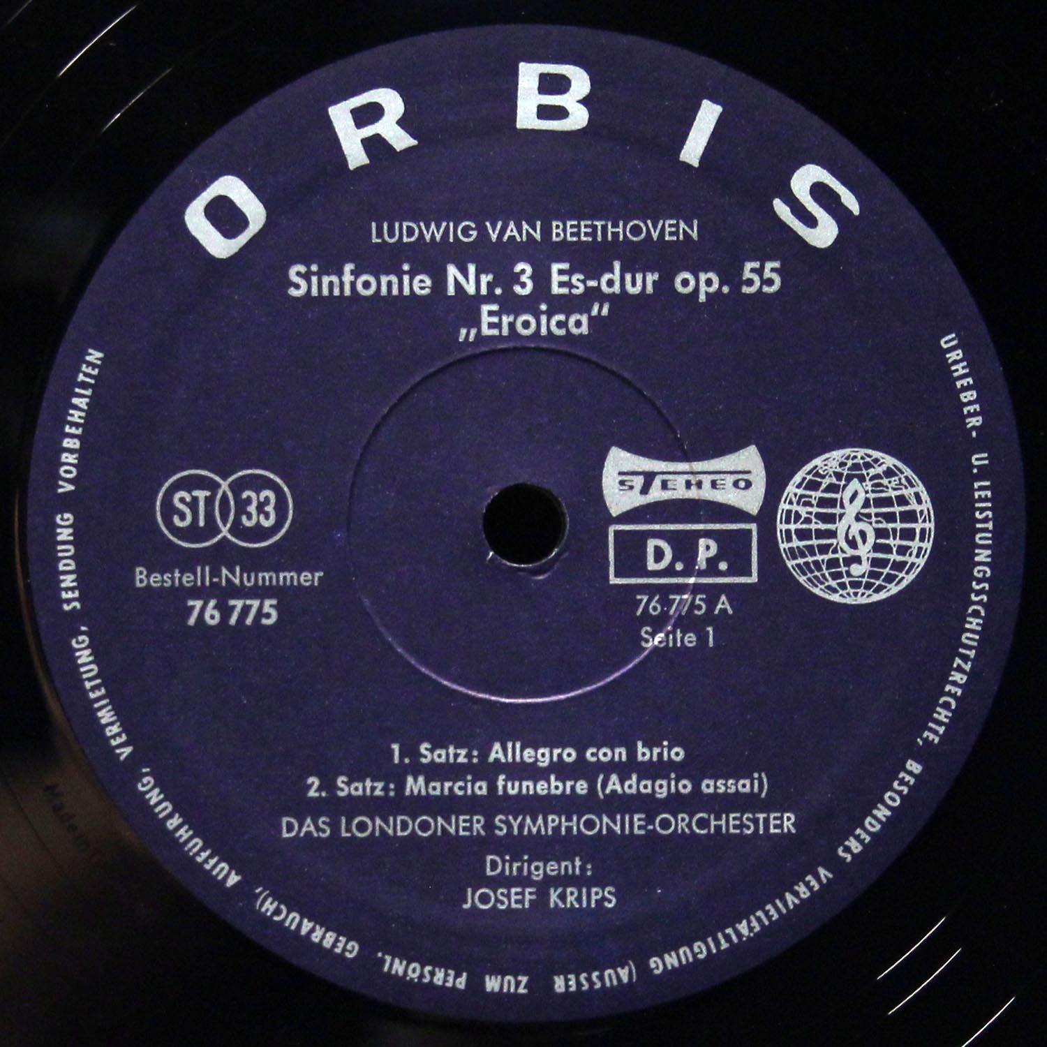 LP Josef Krips — Beethoven: Sinfonie Nr. 3 Eroica фото 2