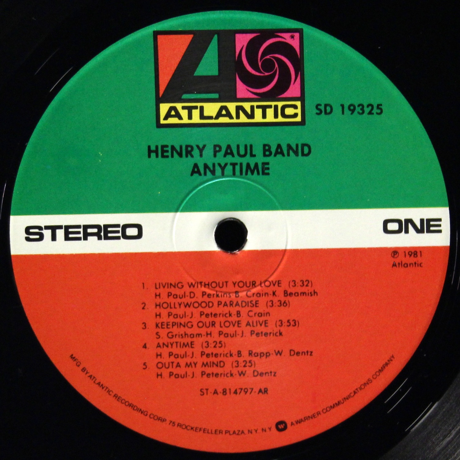 LP Henry Paul Band — Anytime фото 3