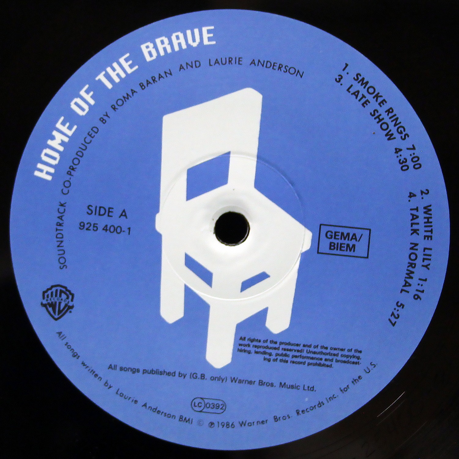 LP Laurie Anderson — Home Of The Brave фото 3