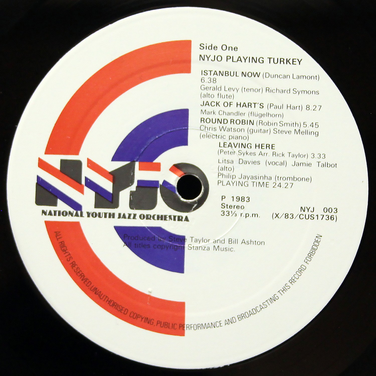 LP National Youth Jazz Orchestra — NYJO Playing Turkey фото 2