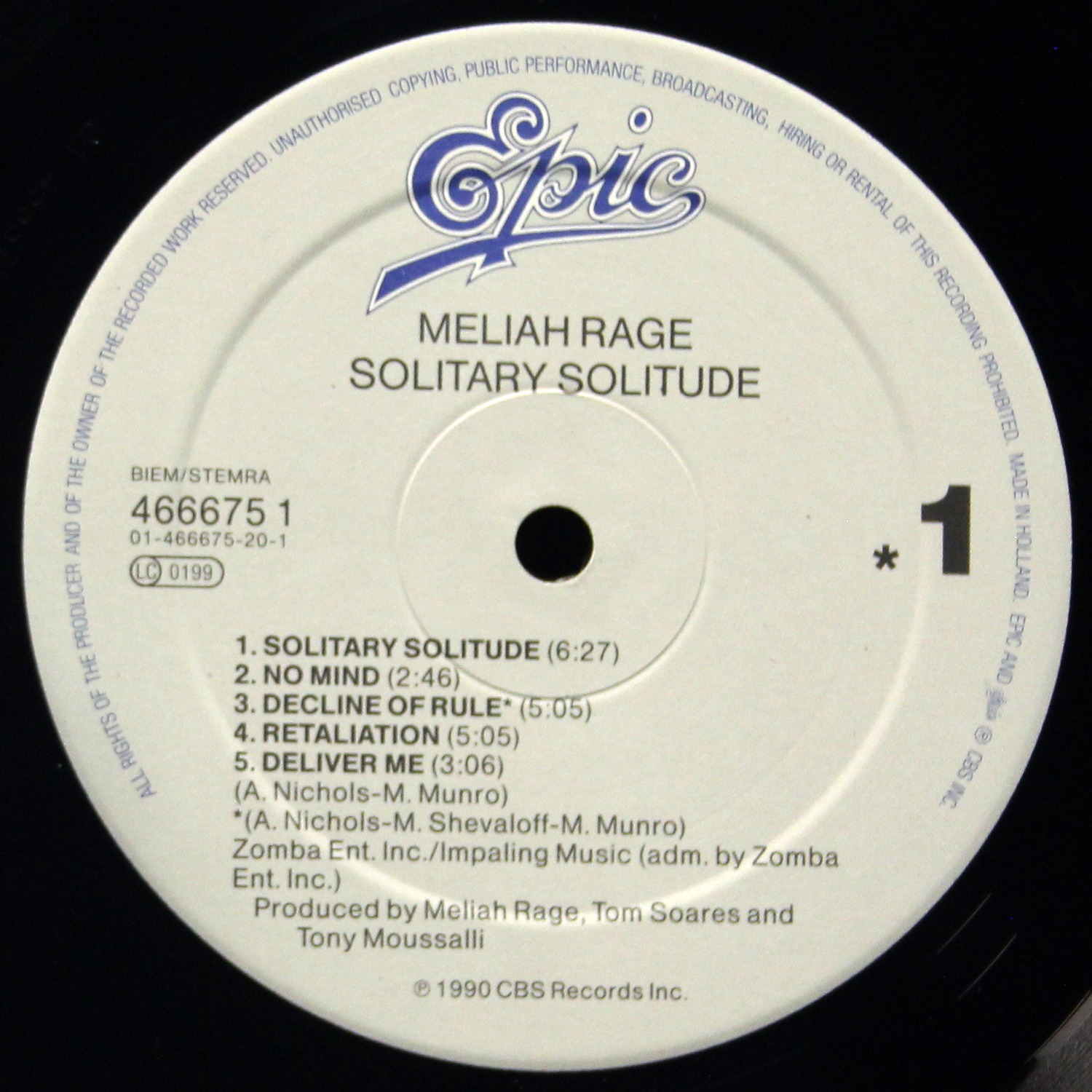 LP Meliah Rage — Solitary Solitude фото 3