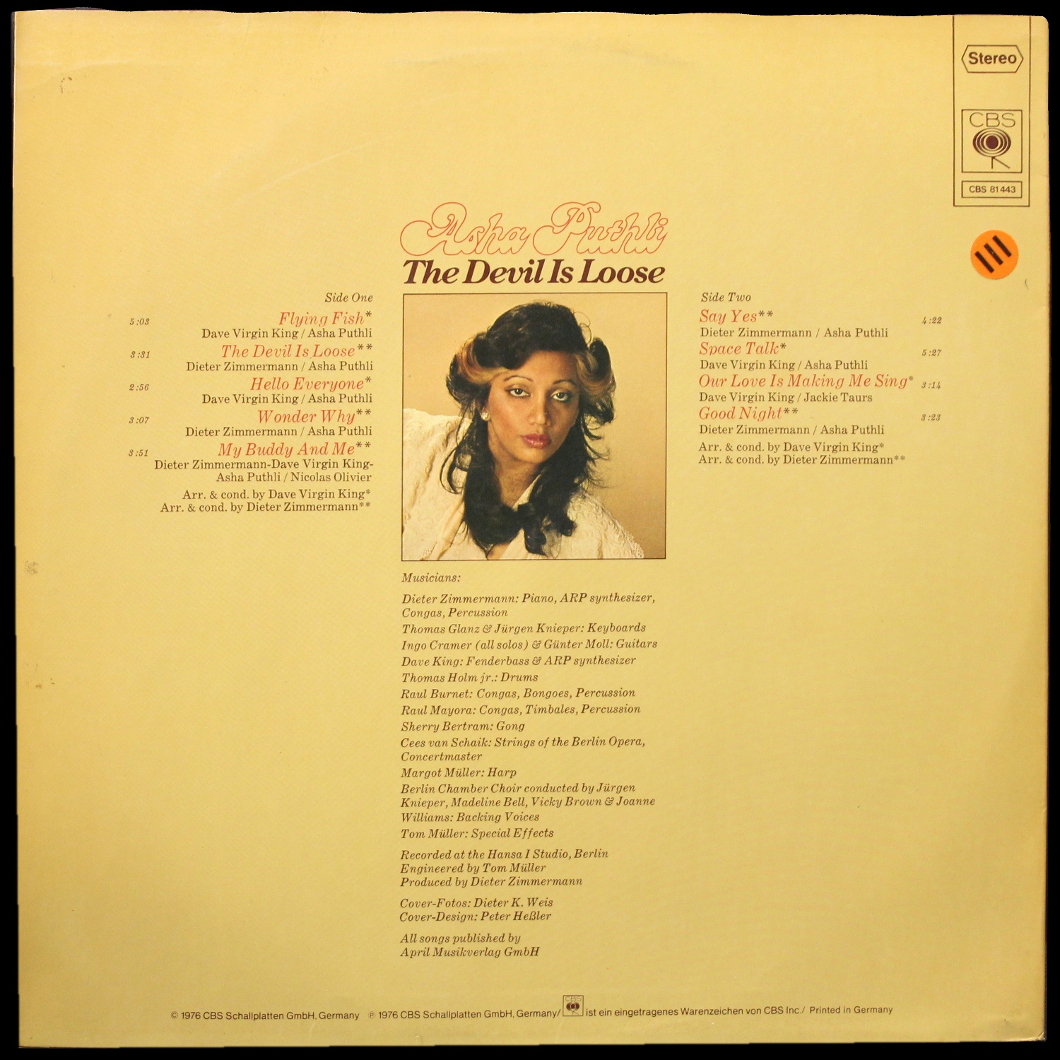 LP Asha Puthli — Devil Is Loose фото 2