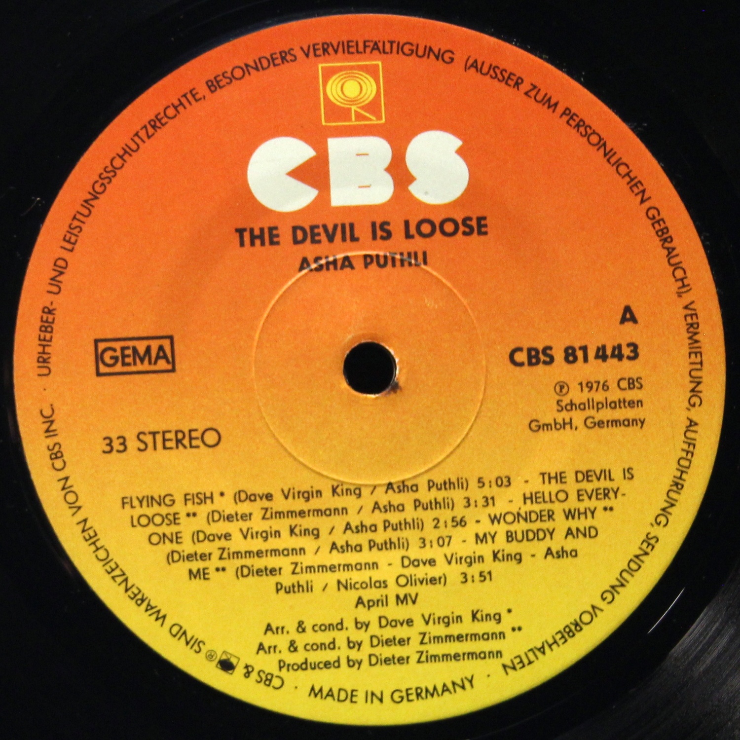 LP Asha Puthli — Devil Is Loose фото 3