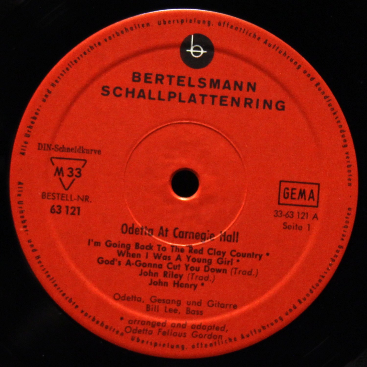 LP Odetta — At Carnegie Hall фото 2