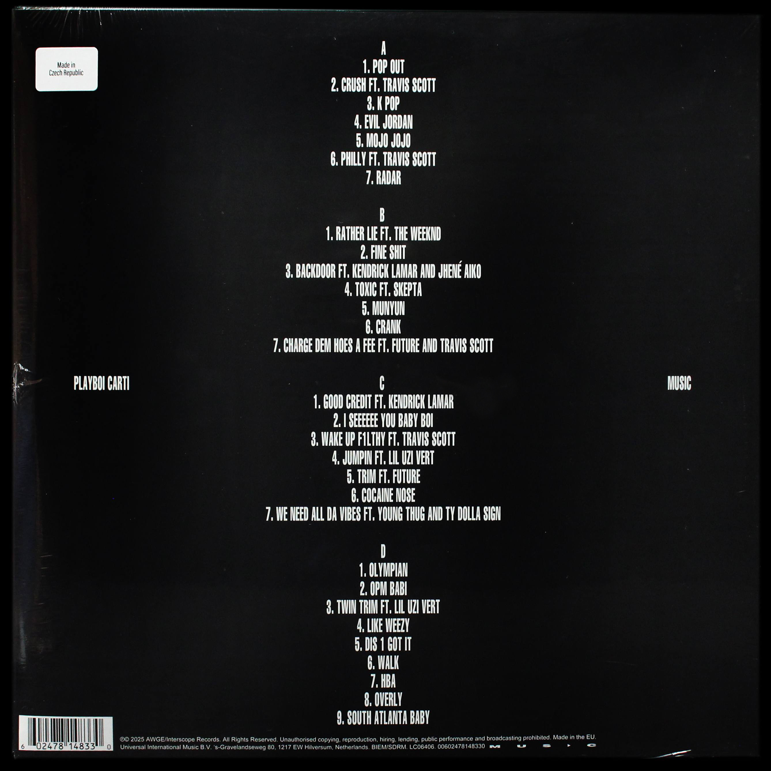 LP Playboi Carti — Music (2LP) фото 2