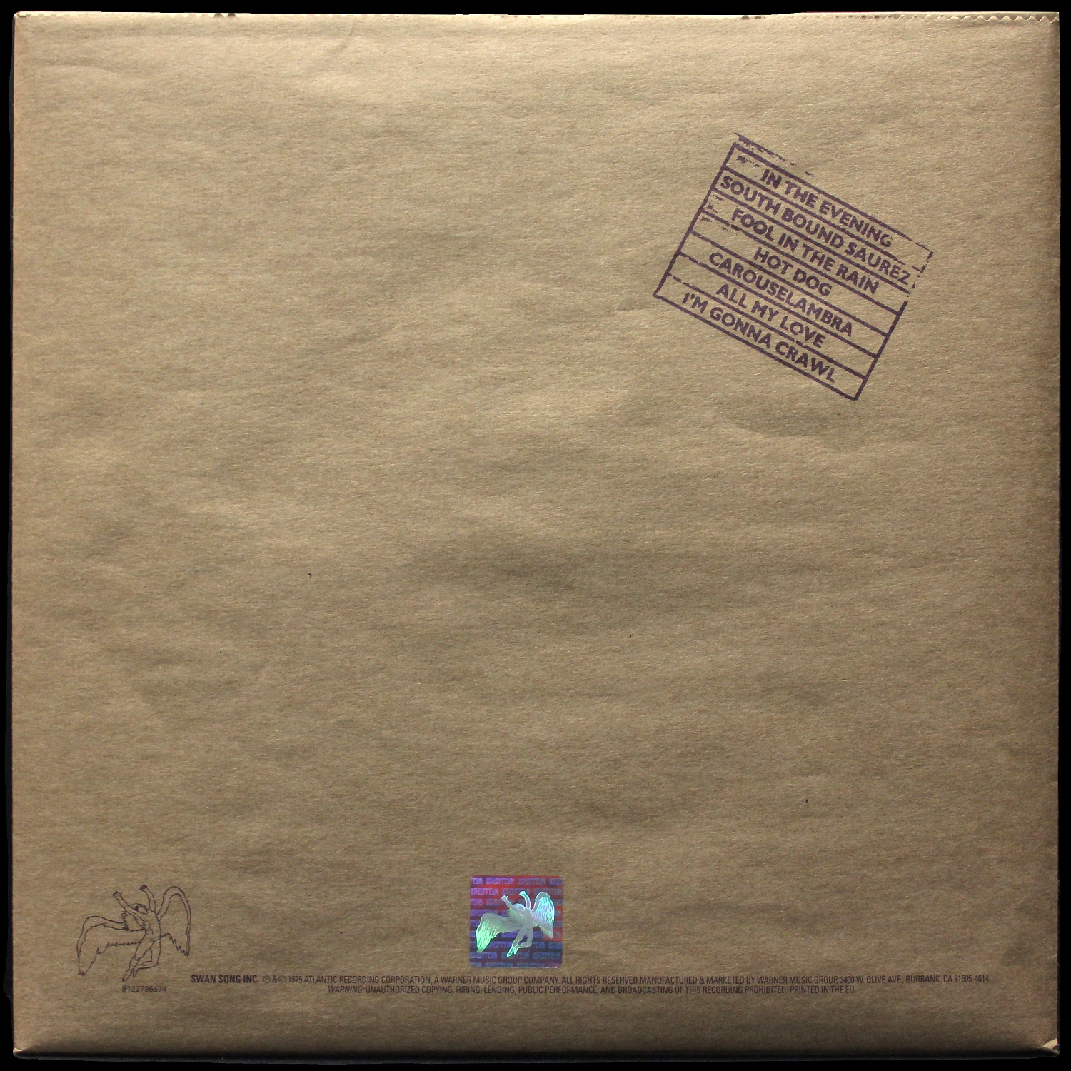 LP Led Zeppelin — In Through The Out Door фото 2