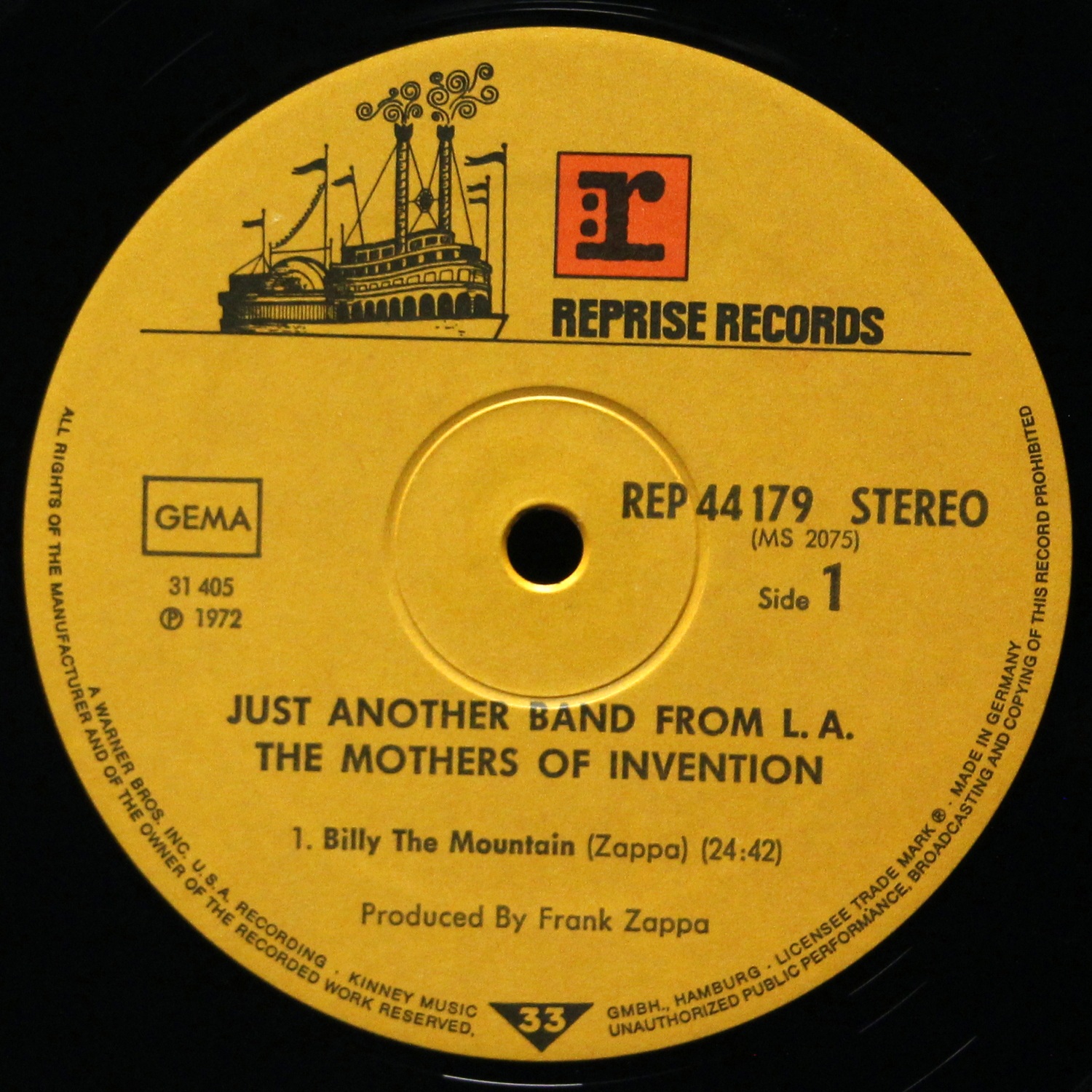 LP Mothers of Invention — Just Another Band From L.A. фото 3