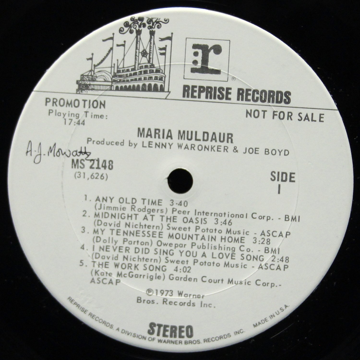 LP Maria Muldaur — Maria Muldaur (промо) фото 3