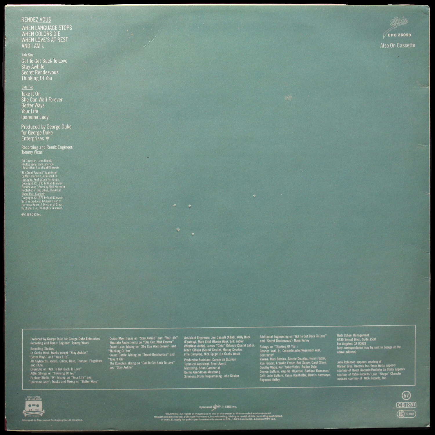 LP George Duke — Rendezvous фото 2