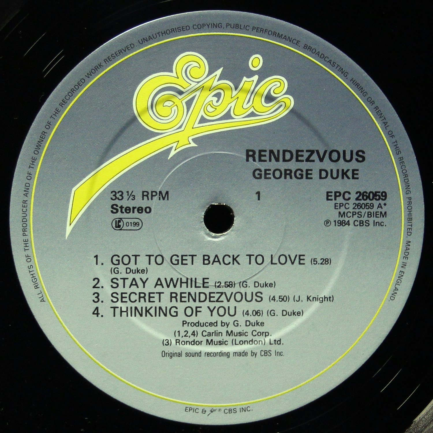 LP George Duke — Rendezvous фото 3