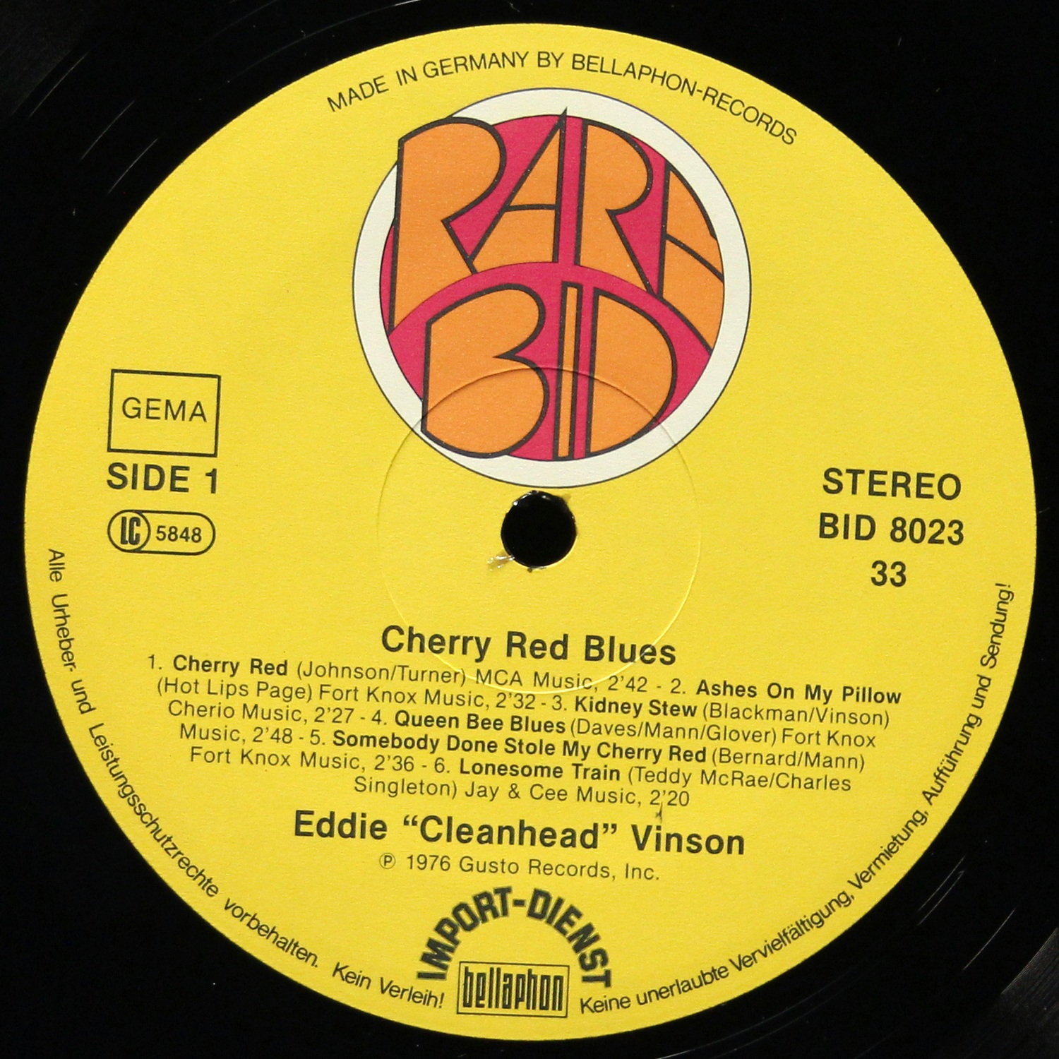 LP Eddie 'Cleanhead' Vinson — Cherry Red Blues фото 2