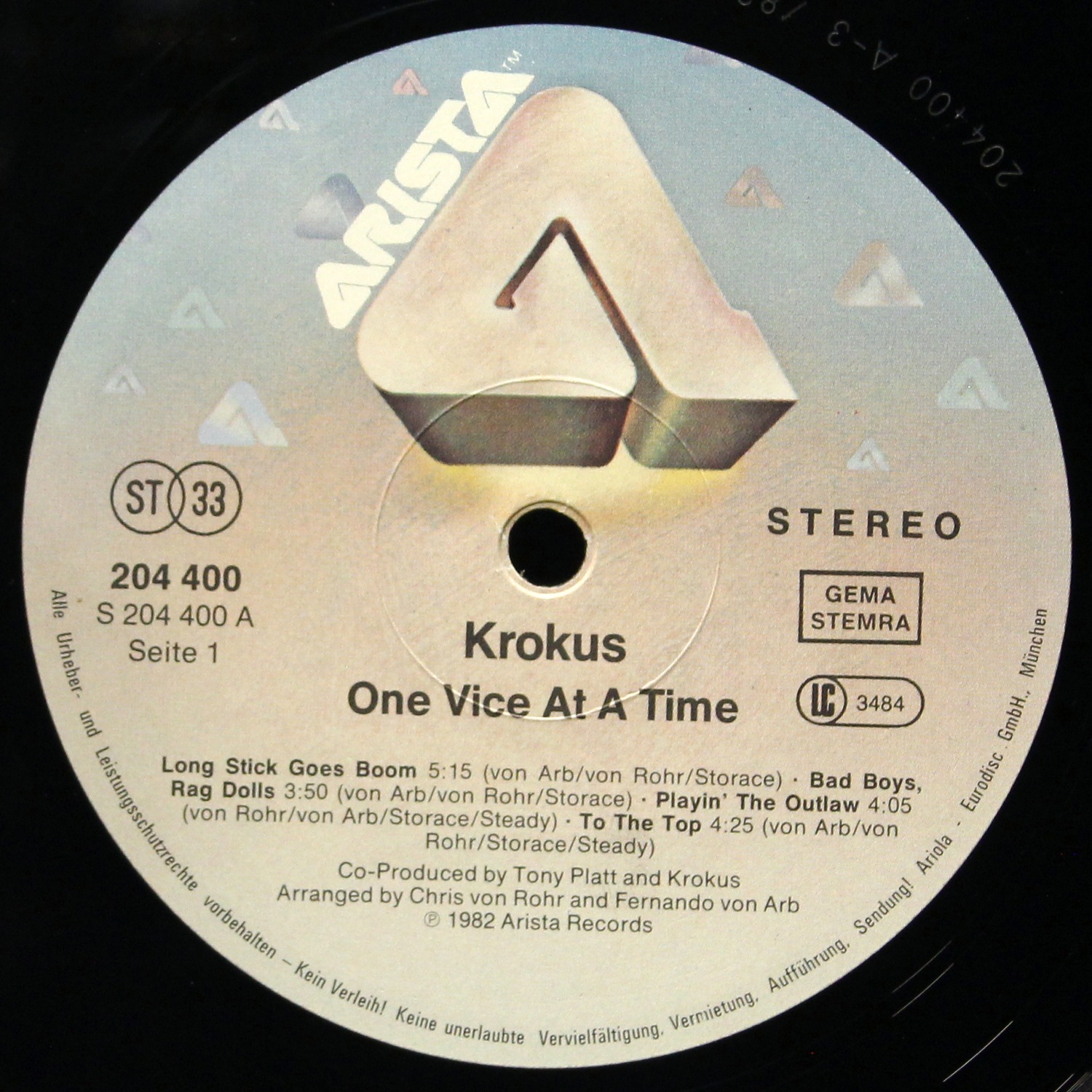 LP Krokus — One Vice At A Time фото 3