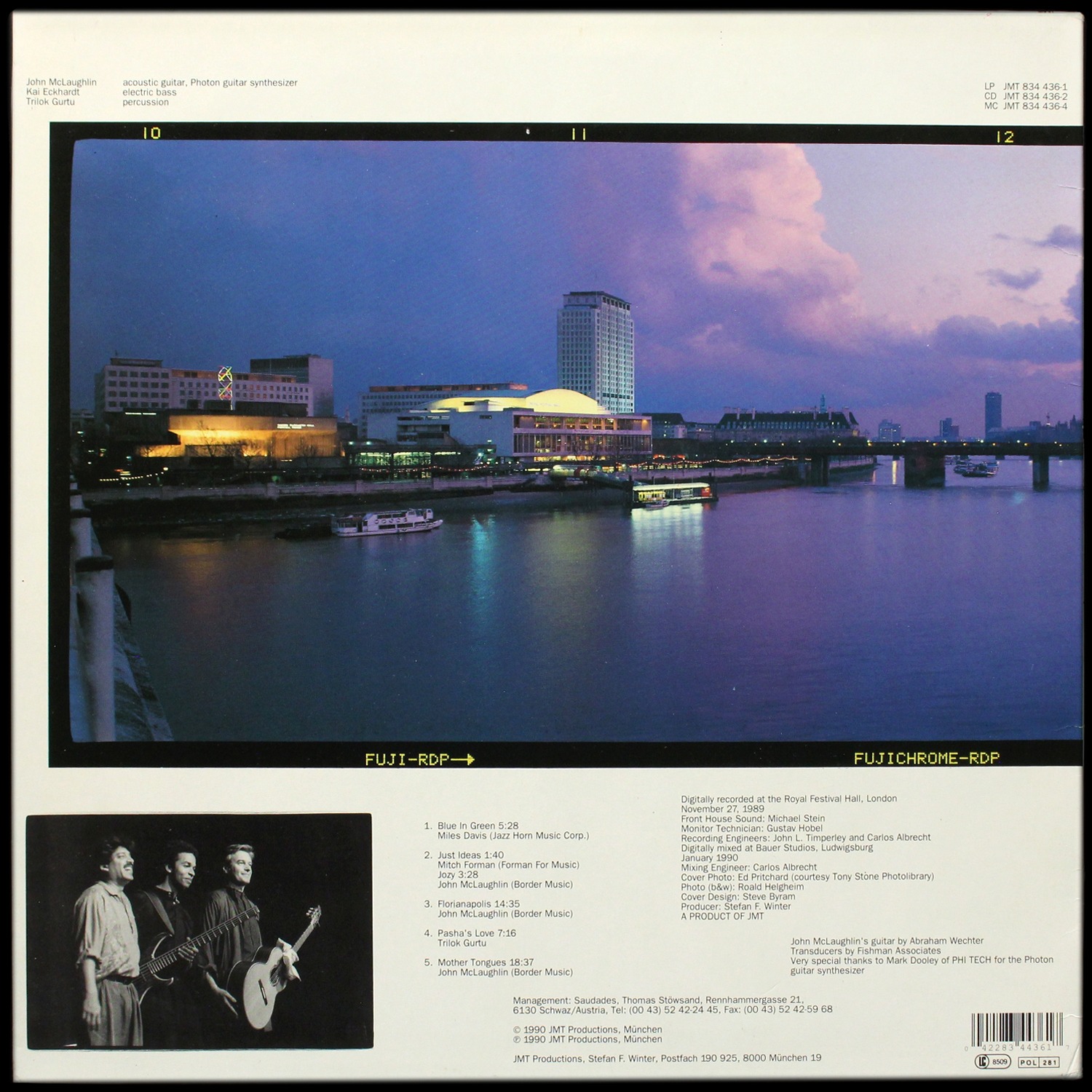 LP John McLaughlin Trio — Live At The Royal Festival Hall фото 2