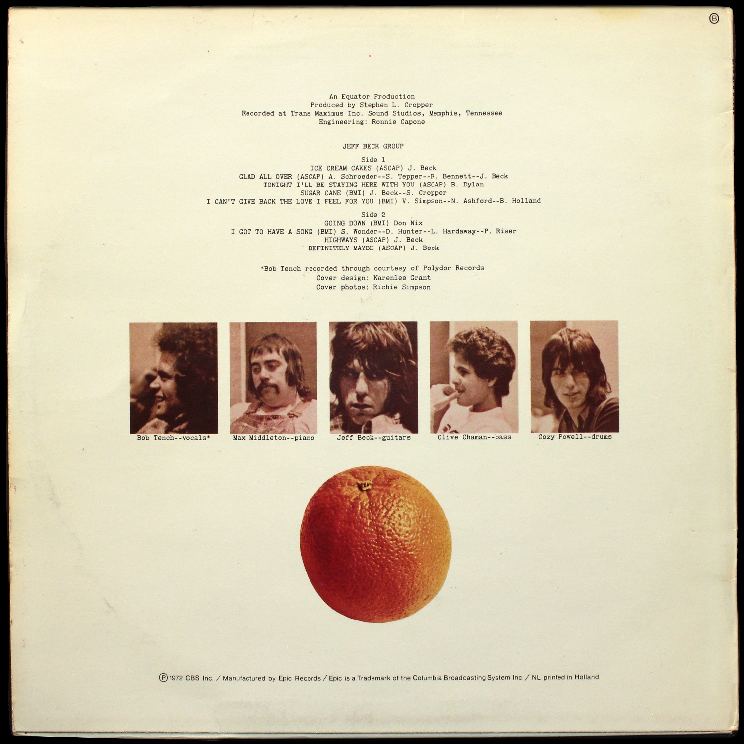 LP Jeff Beck Group — Jeff Beck Group фото 2