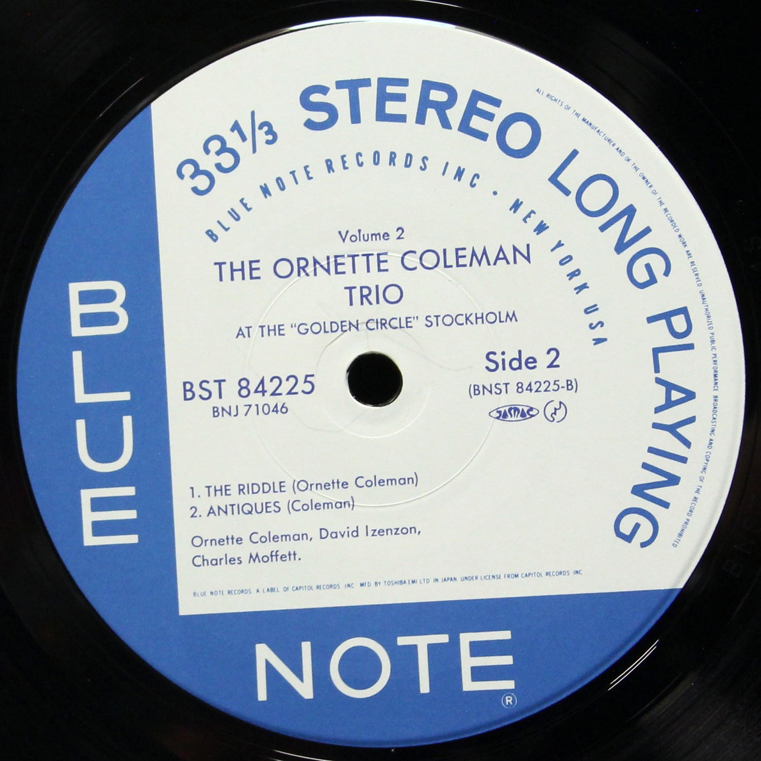 LP Ornette Coleman Trio — At The 'Golden Circle' Stockholm (Volume Two) фото 4