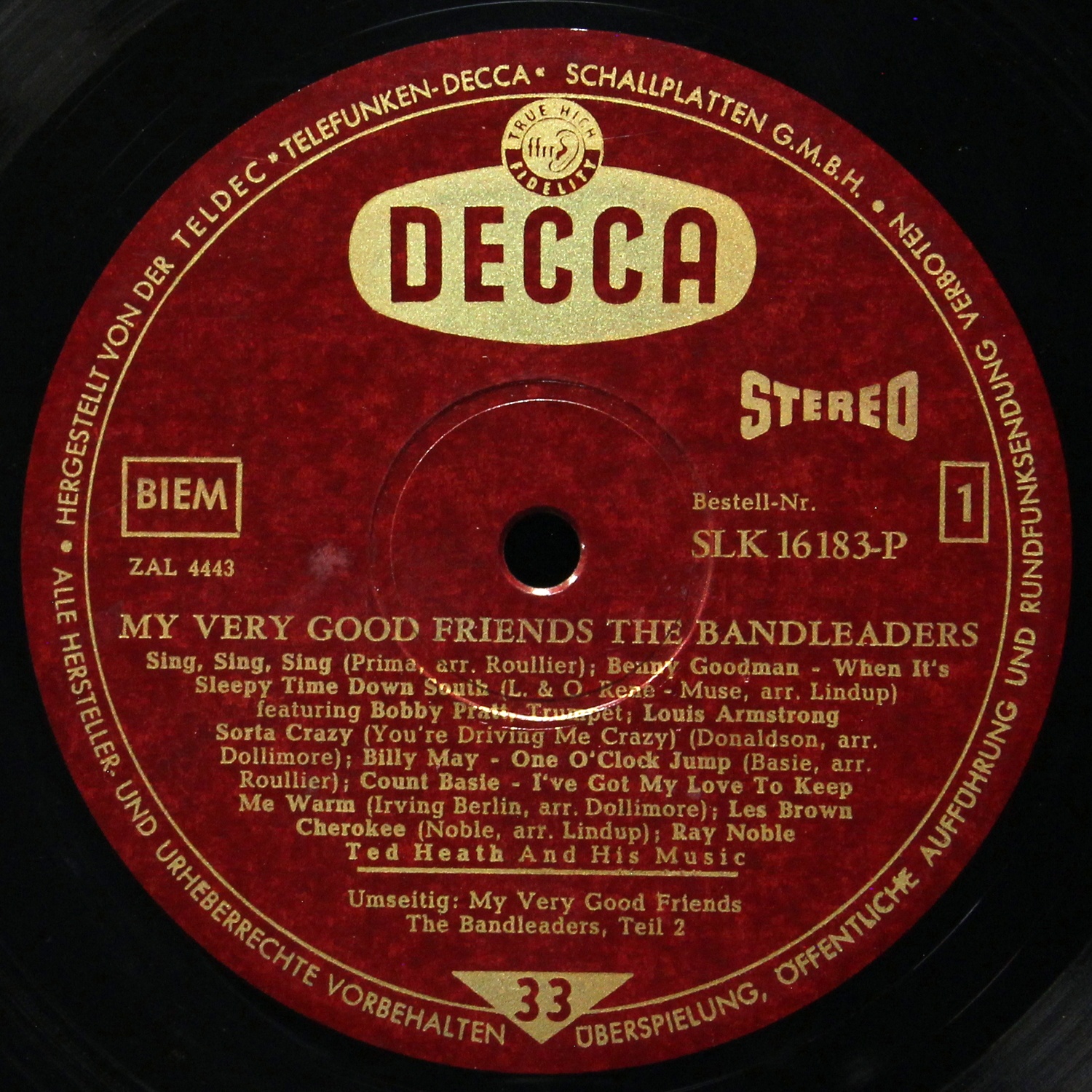 LP Ted Heath And His Music — My Very Good Friends The Bandleaders фото 2