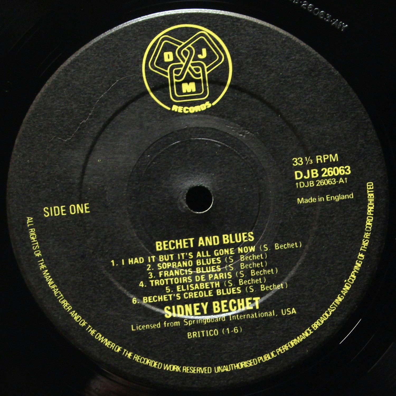 LP Sidney Bechet — Bechet And Blues фото 2