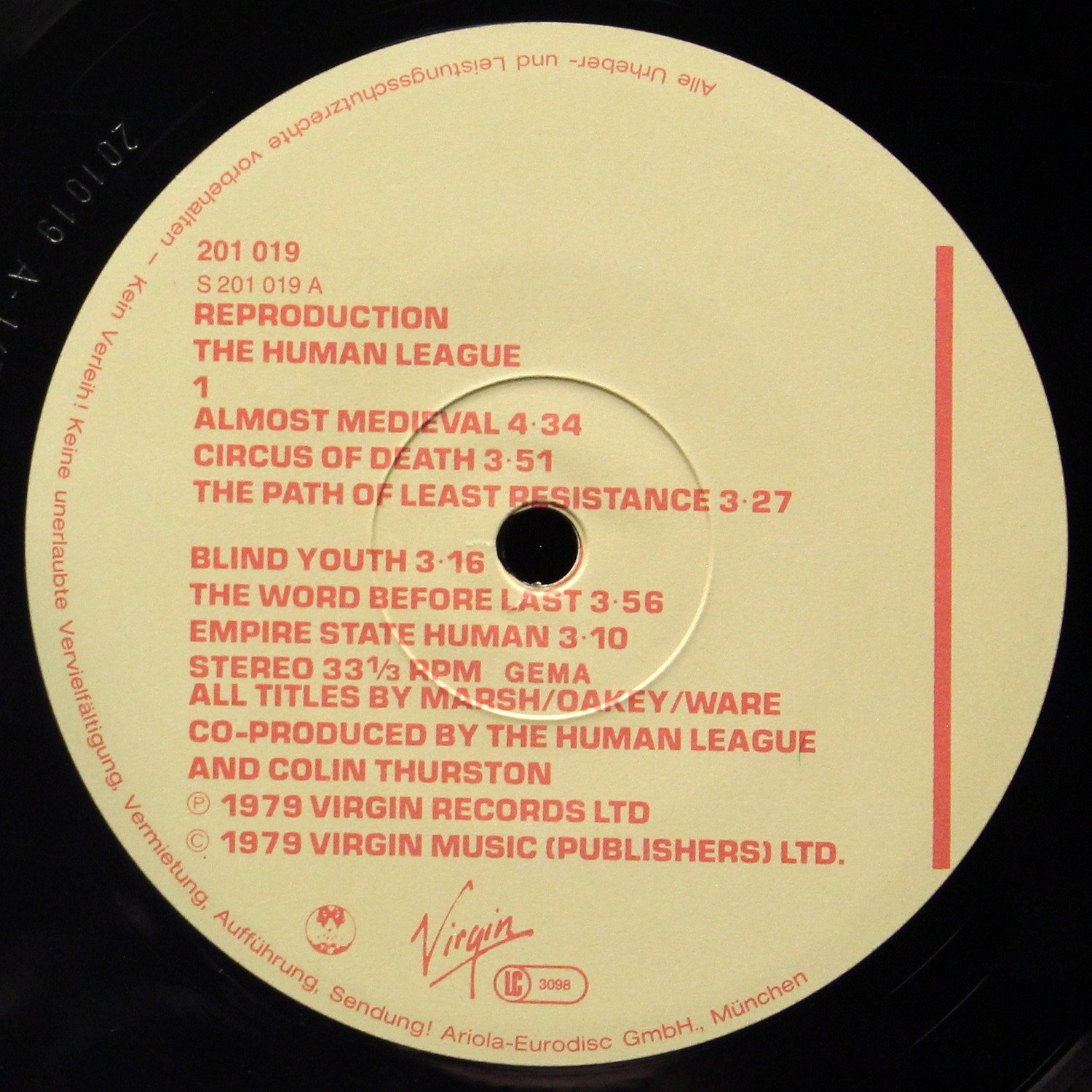 LP Human League — Reproduction фото 3