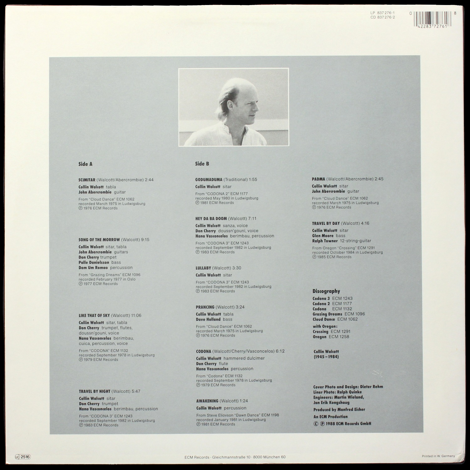 LP Collin Walcott — Works фото 2