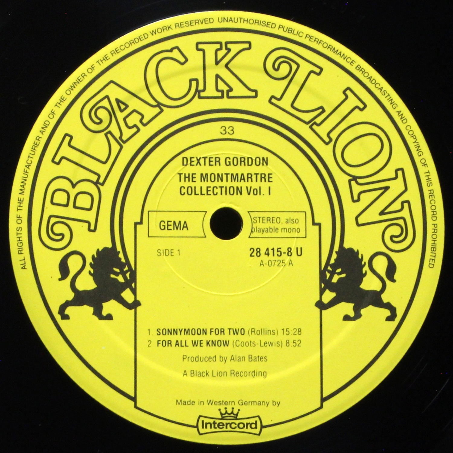 LP Dexter Gordon — Montmartre Collection Vol. 1 фото 2