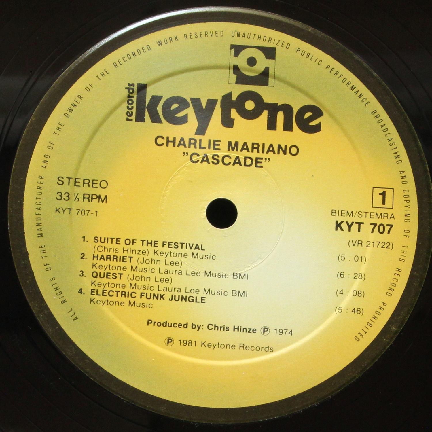 LP Charlie Mariano — Cascade фото 3