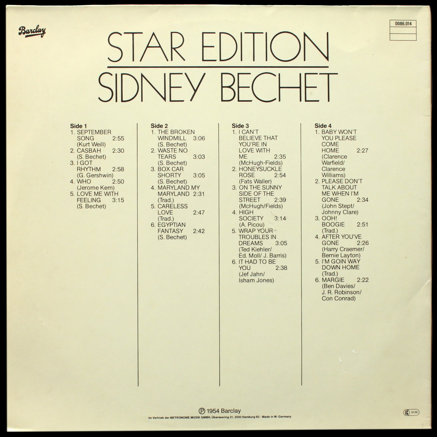 LP Sidney Bechet — Star Edition (2LP) фото 2