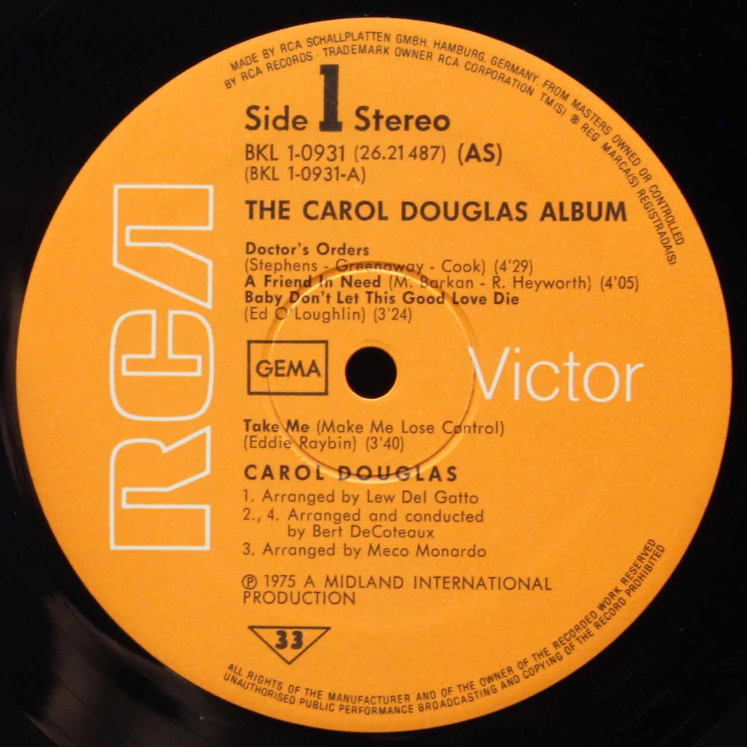 LP Carol Douglas — Carol Douglas Album фото 3