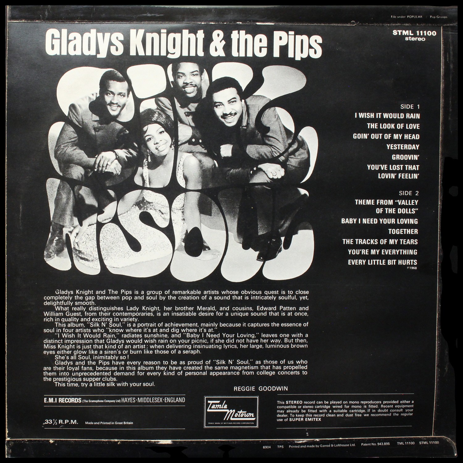 LP Gladys Knight And The Pips — Silk N' Soul фото 2
