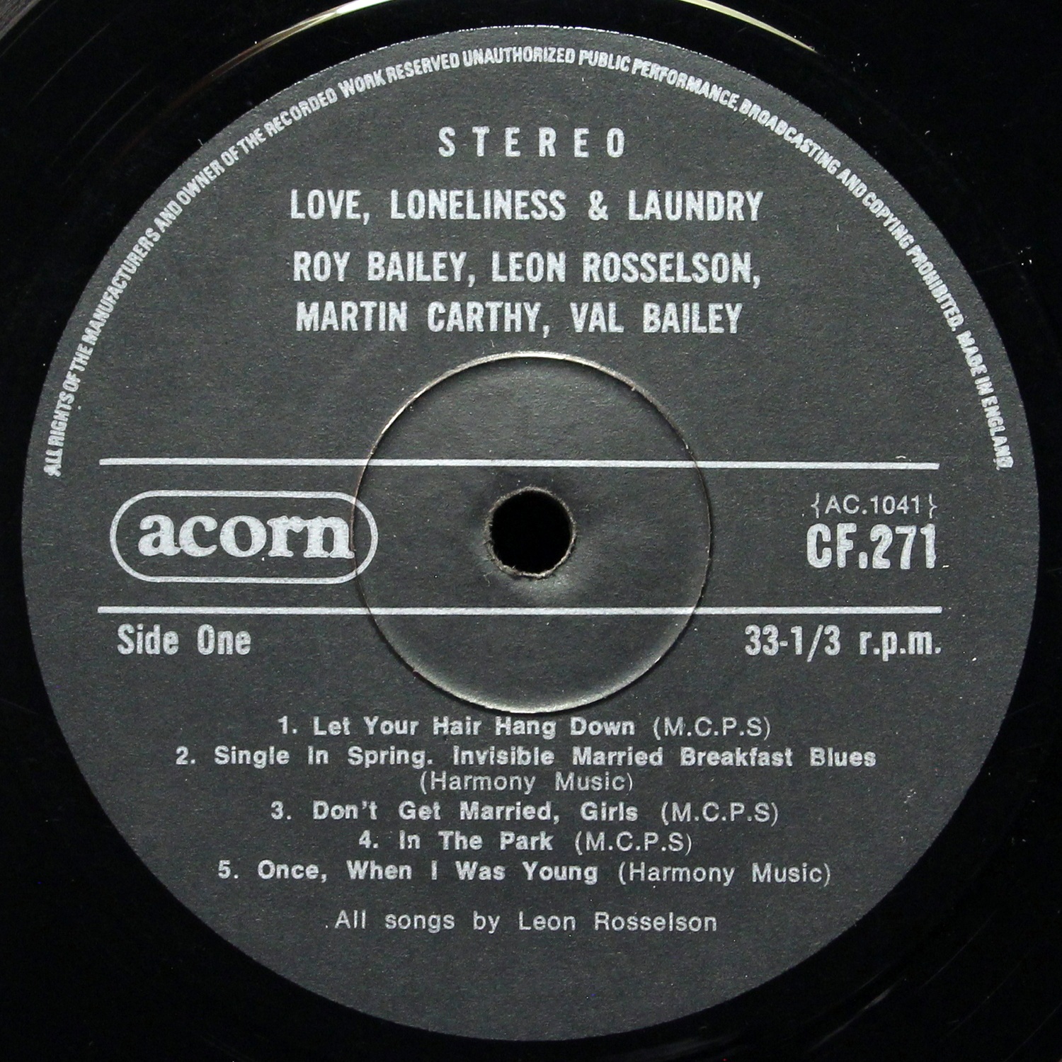 LP Roy Bailey — Love Loneliness Laundry фото 3