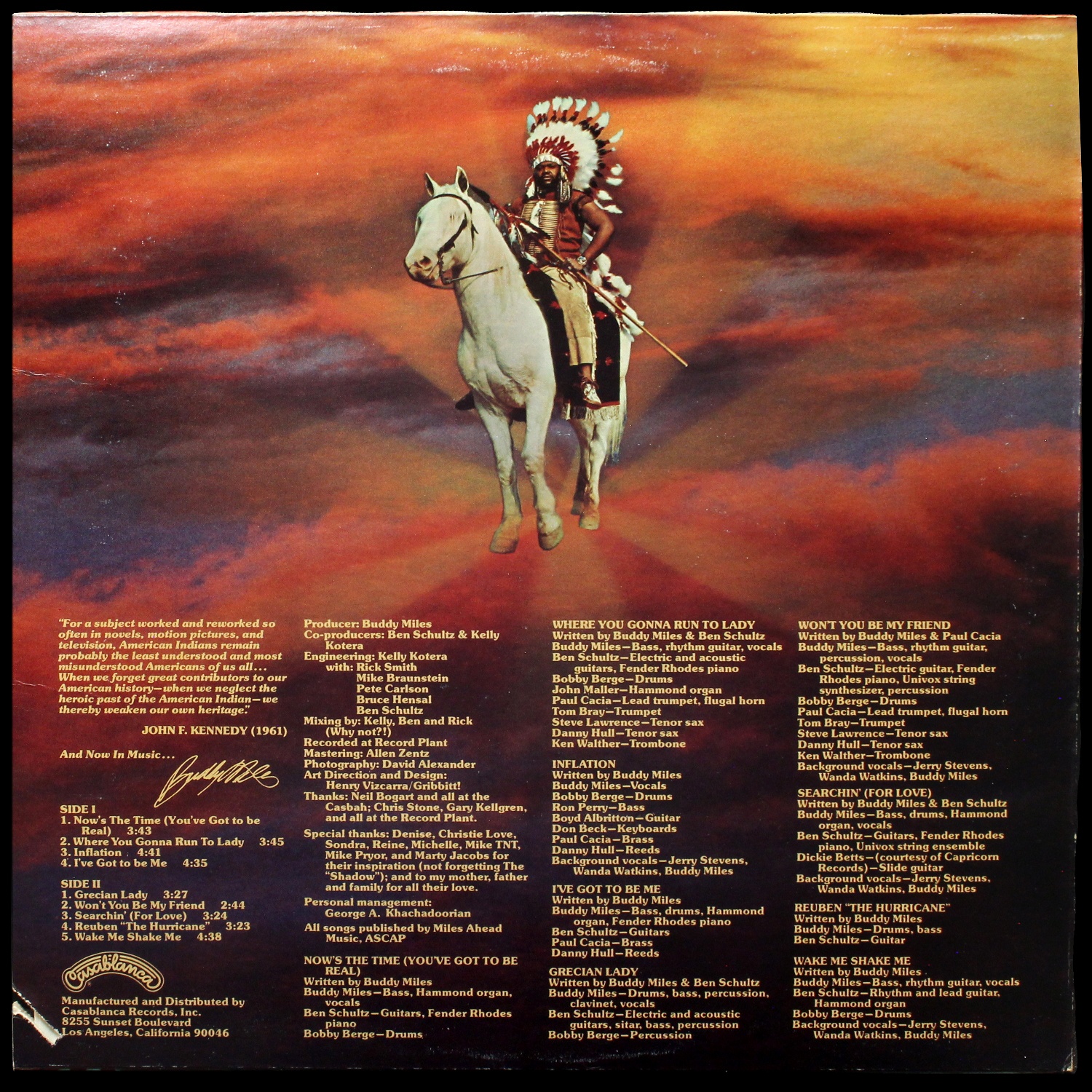 LP Buddy Miles — Bicentennial Gathering Of The Tribes фото 2