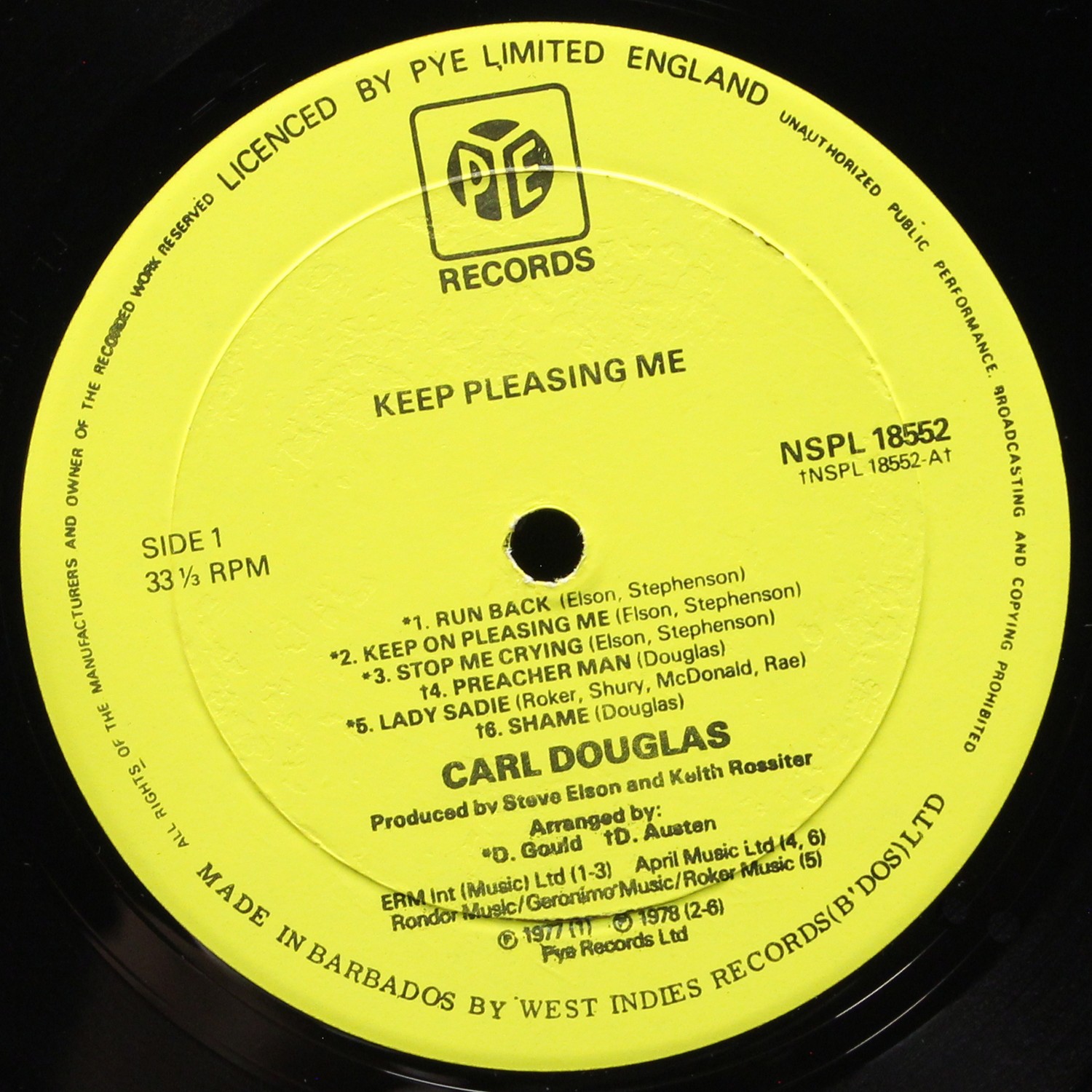 LP Carl Douglas — Keep Pleasing Me фото 2