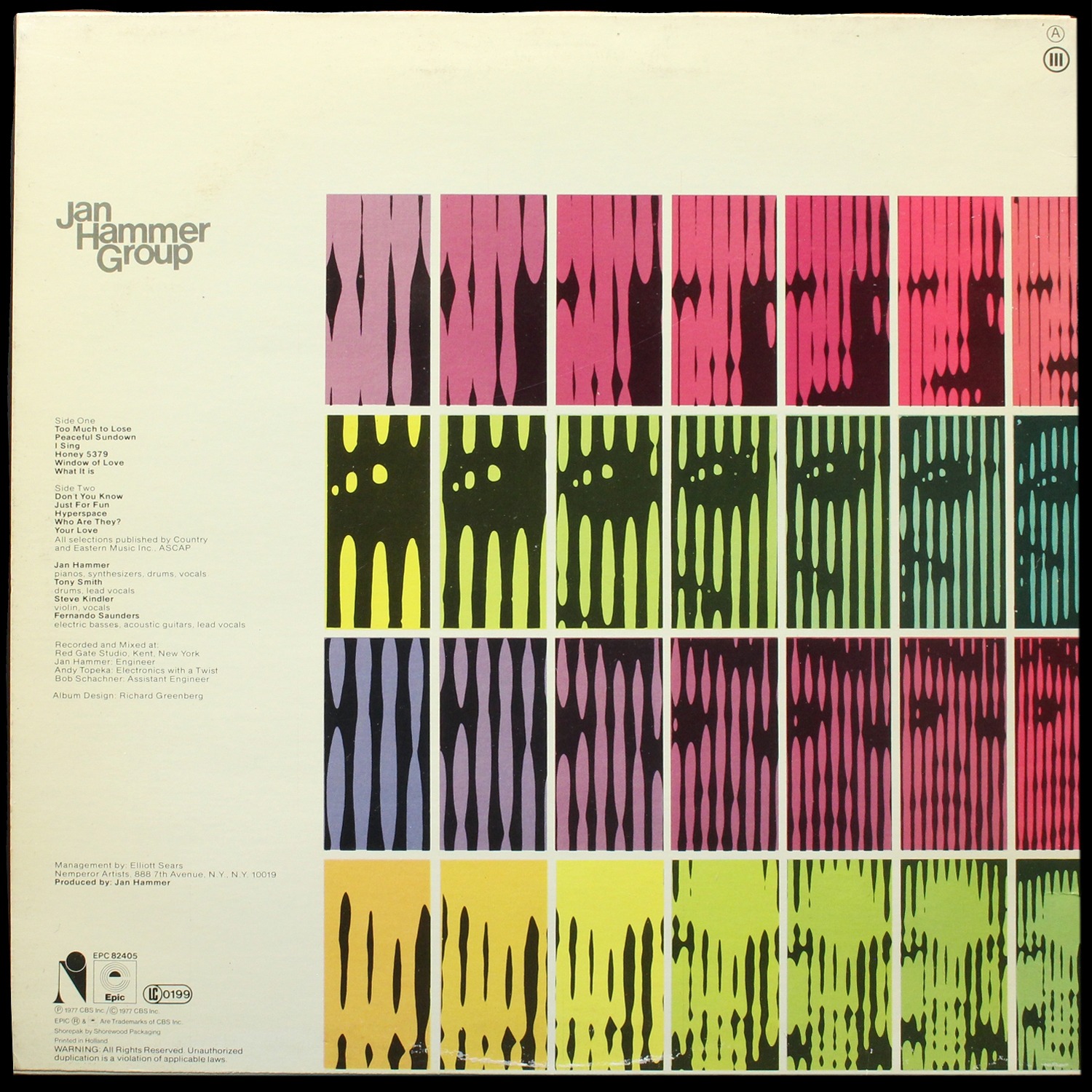LP Jan Hammer Group — Melodies фото 2