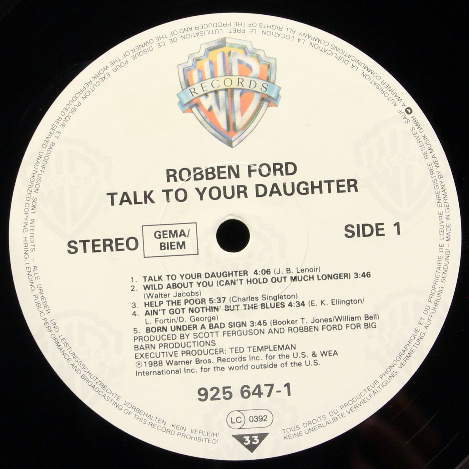 LP Robben Ford — Talk To Your Daughter фото 3