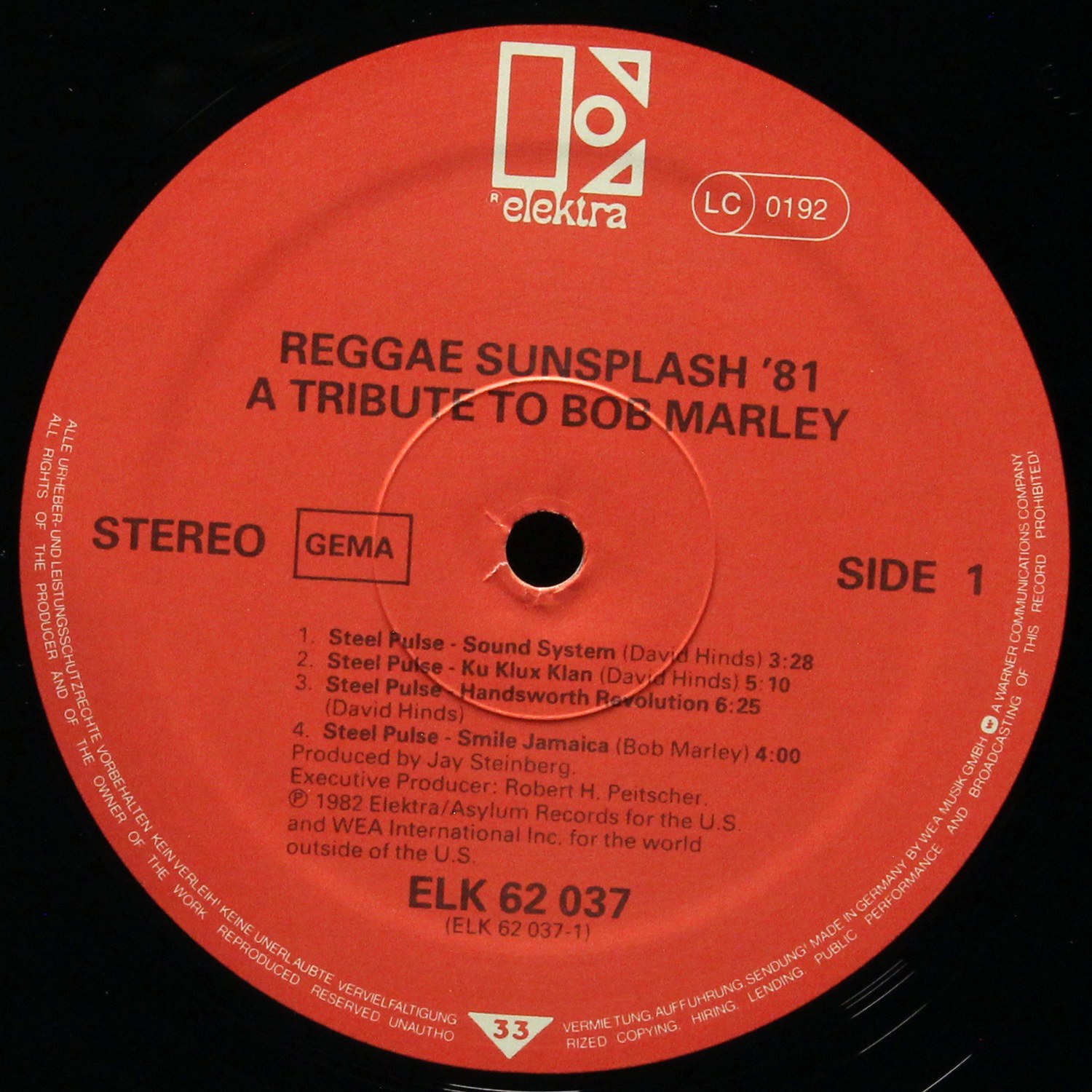 LP V/A — Reggae Sunsplash '81 (A Tribute To Bob Marley) (2LP) фото 3