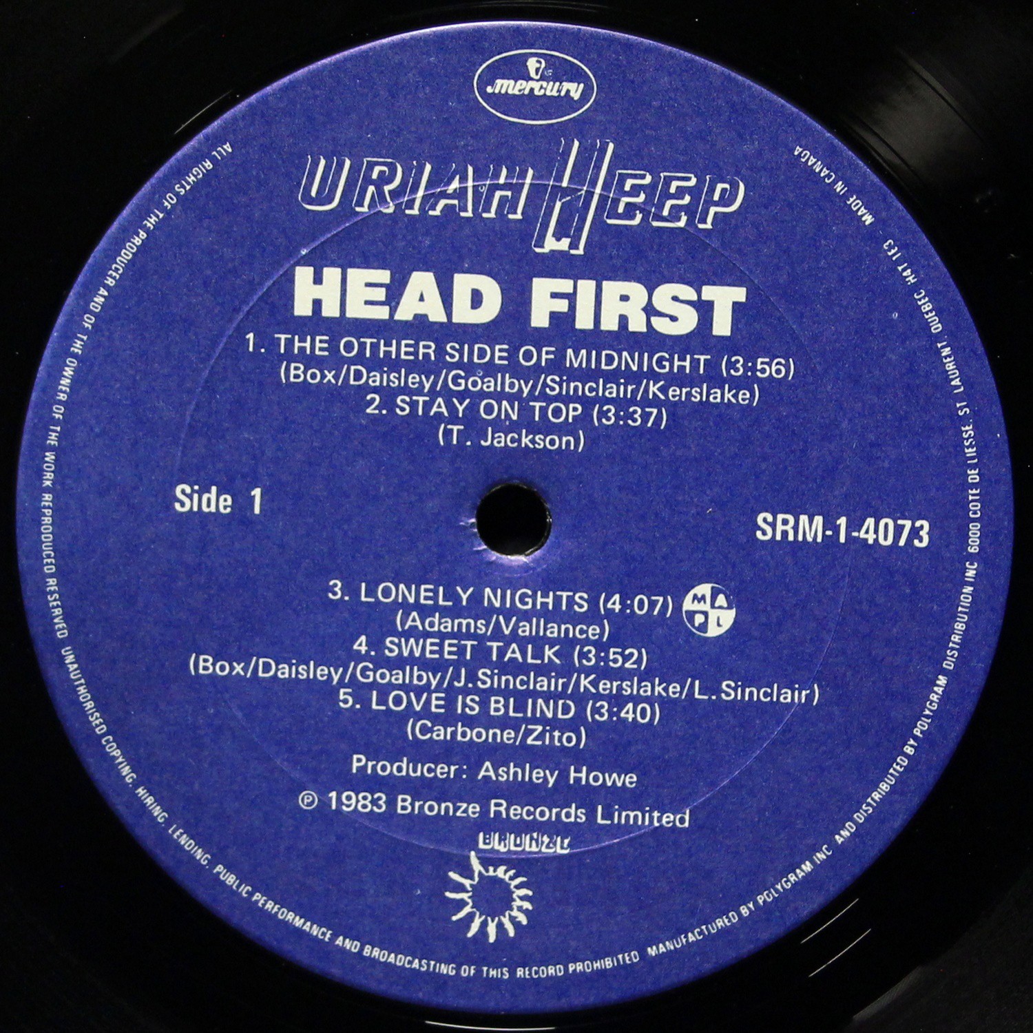 LP Uriah Heep — Head First фото 3
